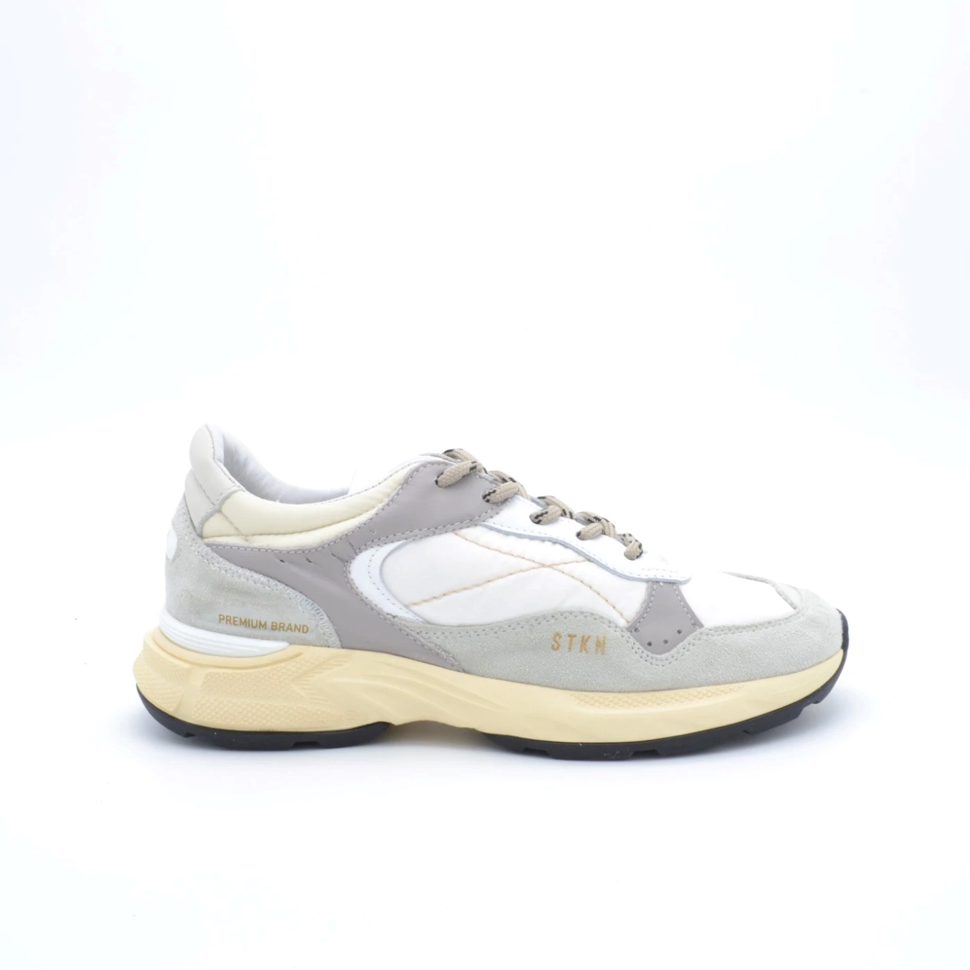 Stokton REVERSE D sneakers donna ghiaccio con dettagli camoscio