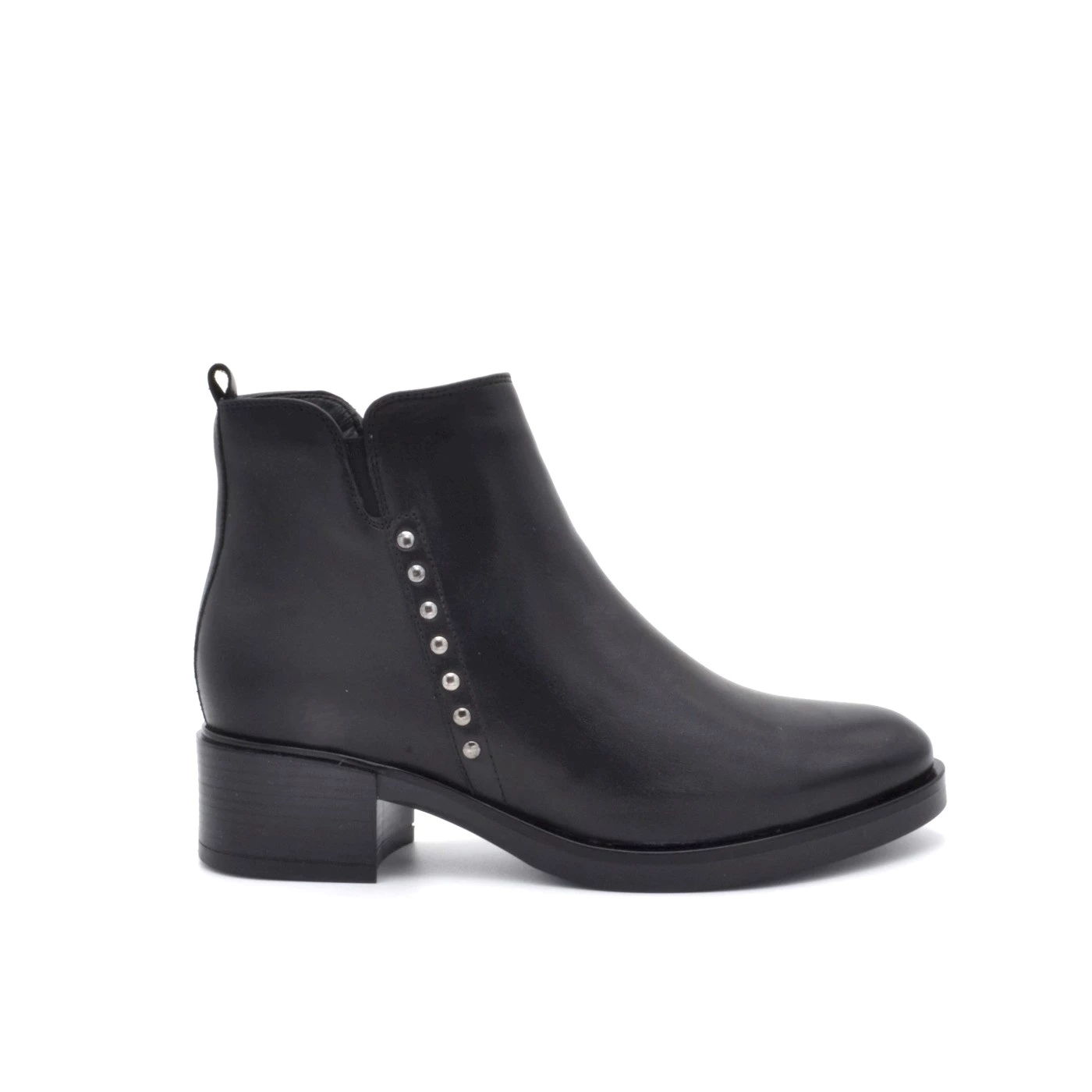 Melluso K91851W stivaletti in pelle nera con tacco 4 cm