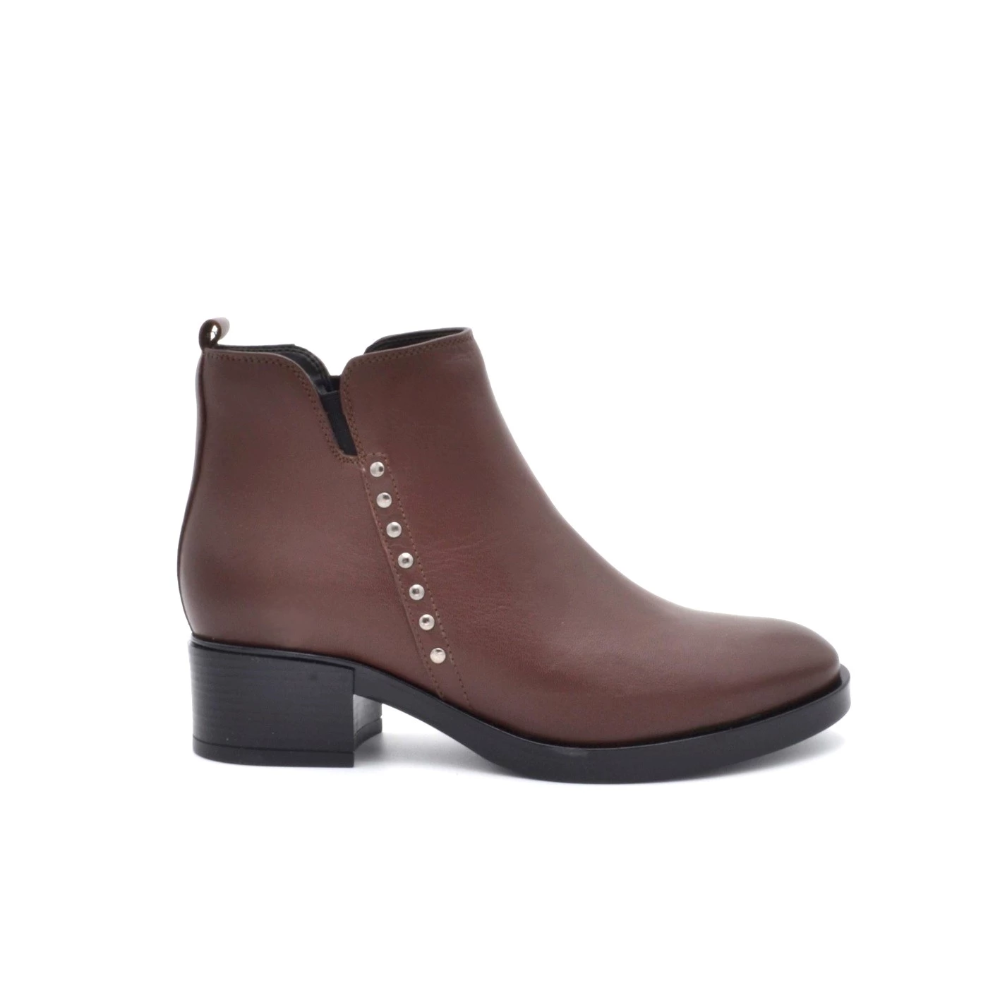 Melluso K91851W stivaletti in pelle brown tacco 4 cm