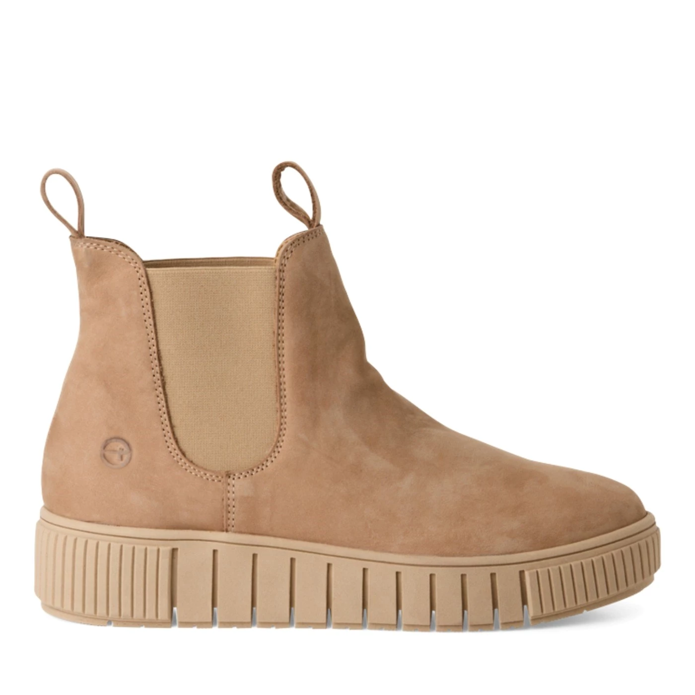 Tamaris 25403 stivaletti chelsea boot in nabuk beige camel