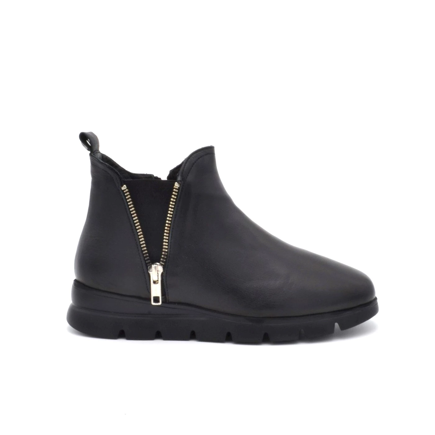Melluso 055006 stivaletti mid in pelle nero linea comfort