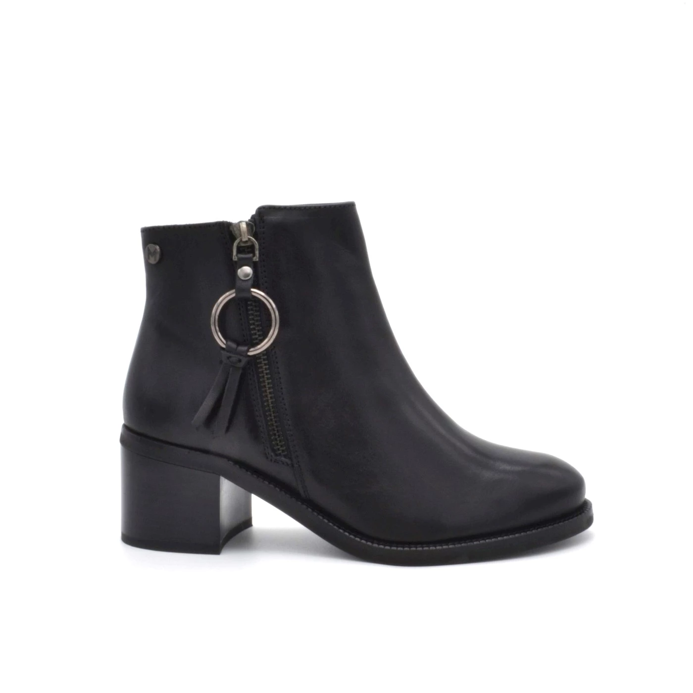 Melluso K36052 stivaletti in pelle nera con tacco 4,5 cm