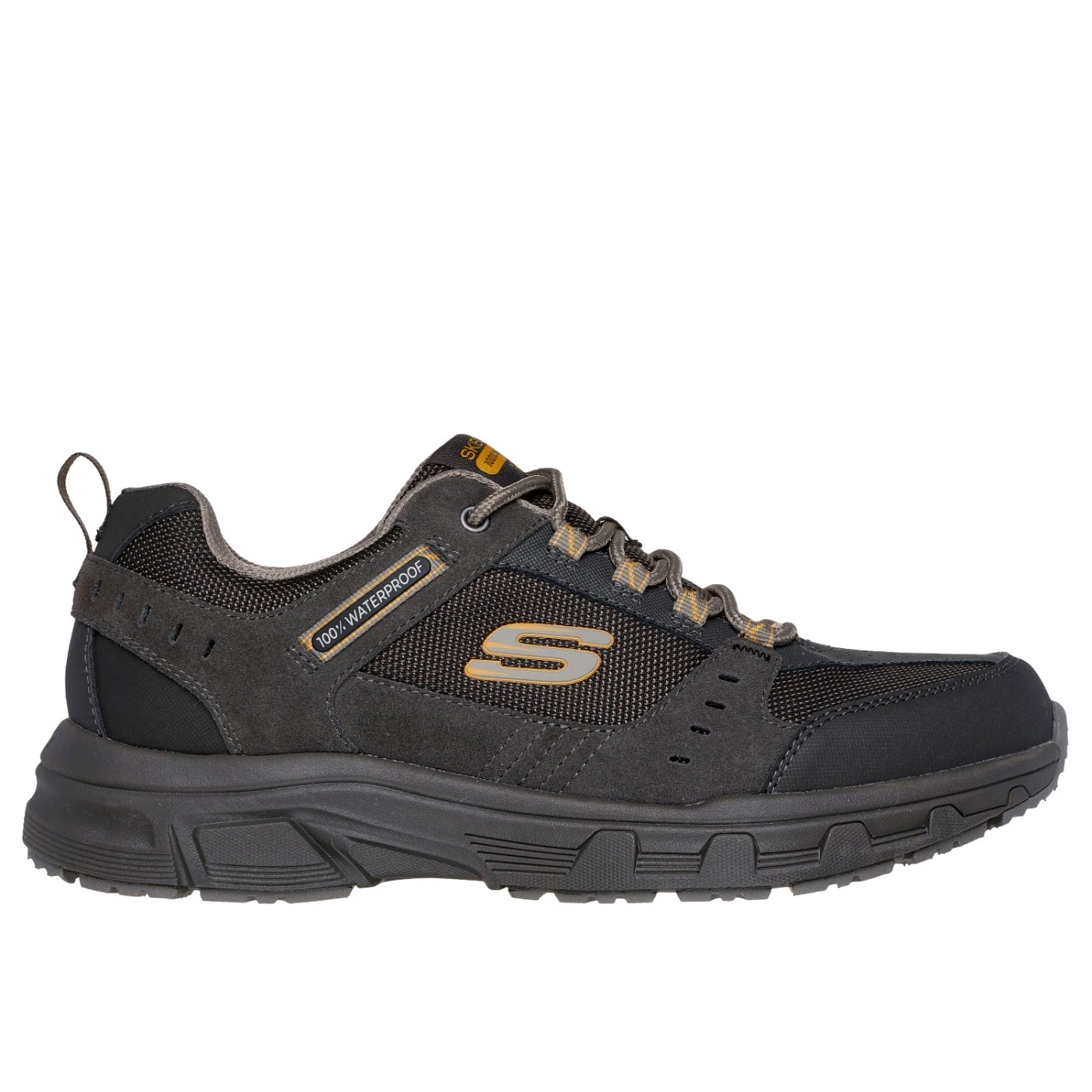 Skechers 237386 scarpa sportiva waterproof in mesh e camoscio