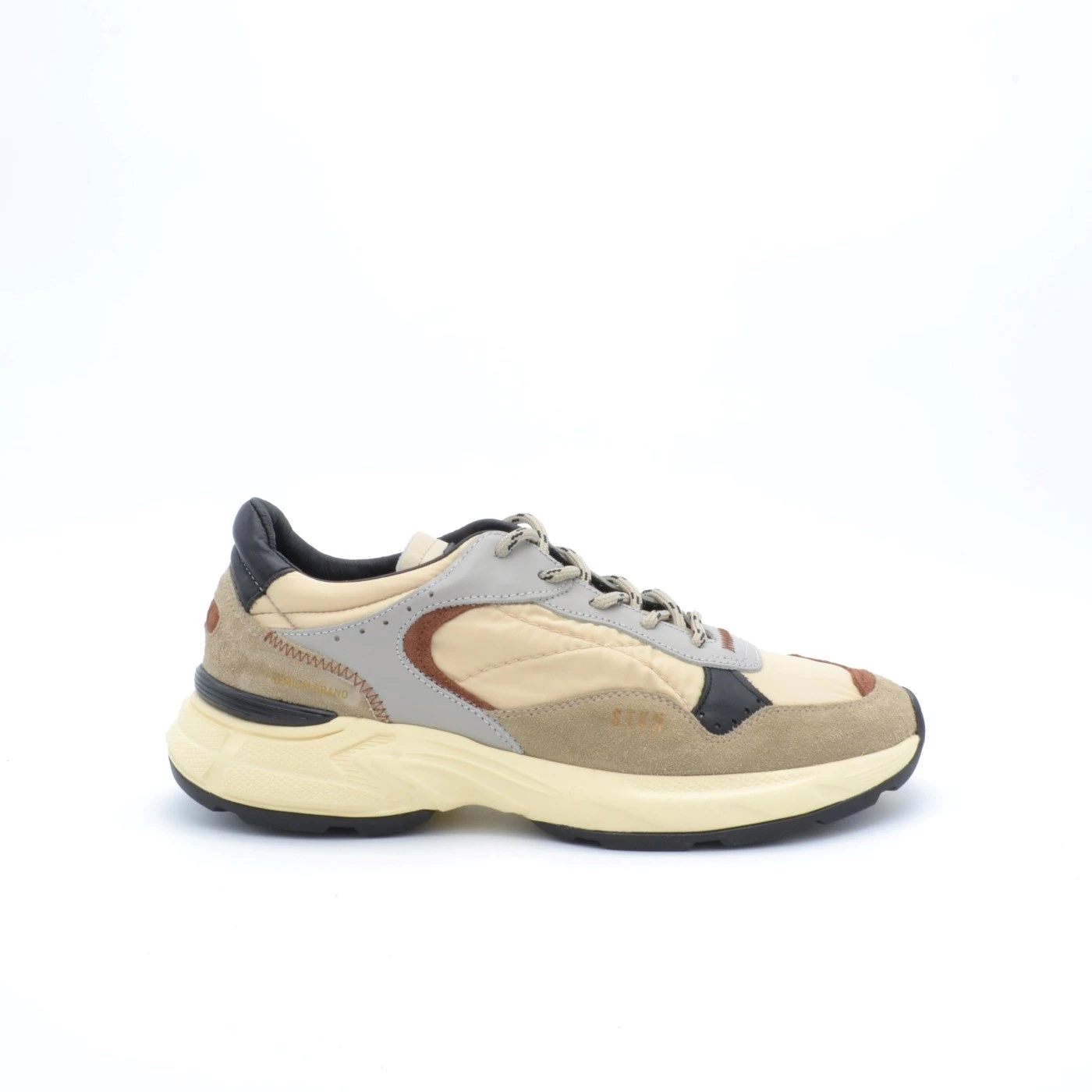 Stokton REVERSE U sneakers uomo crema con dettagli camoscio