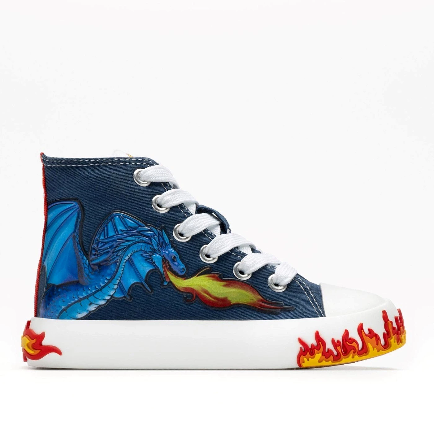 Bull Boys BBEA5082 sneakers alta in tessuto blu Dragon 3