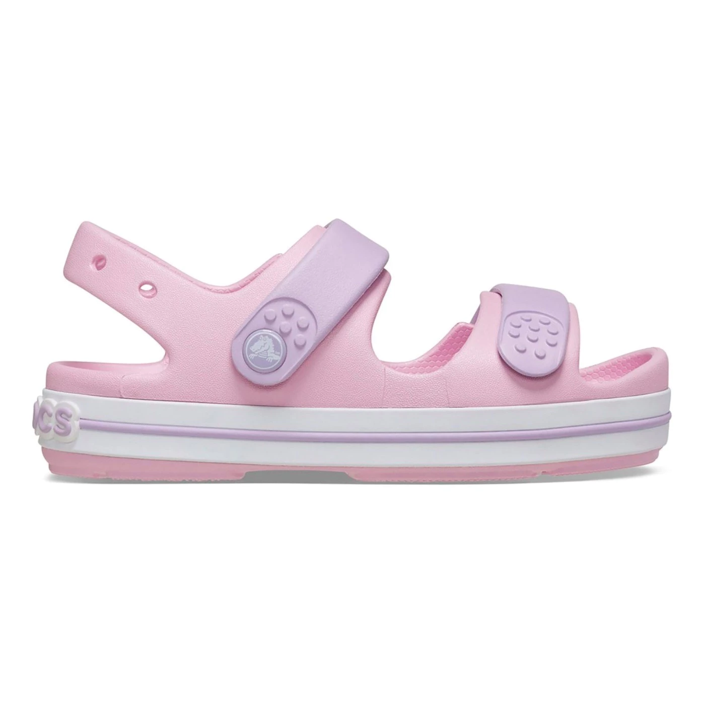 Crocs CROCBAND CRUISER sandalo bambina gomma rosa doppio velcro