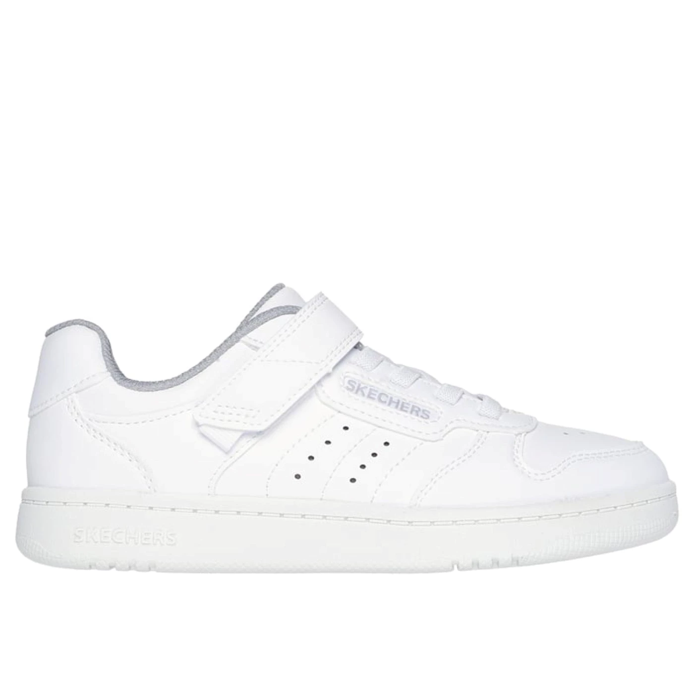 Skechers 405638L scarpe sportiva bambini bianco con velcro