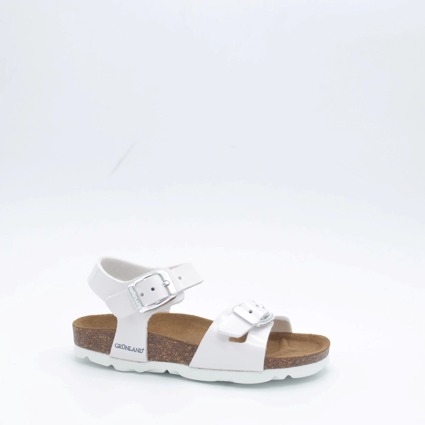 Grunland SB 1569 sandalo bambina bianco due fibbie