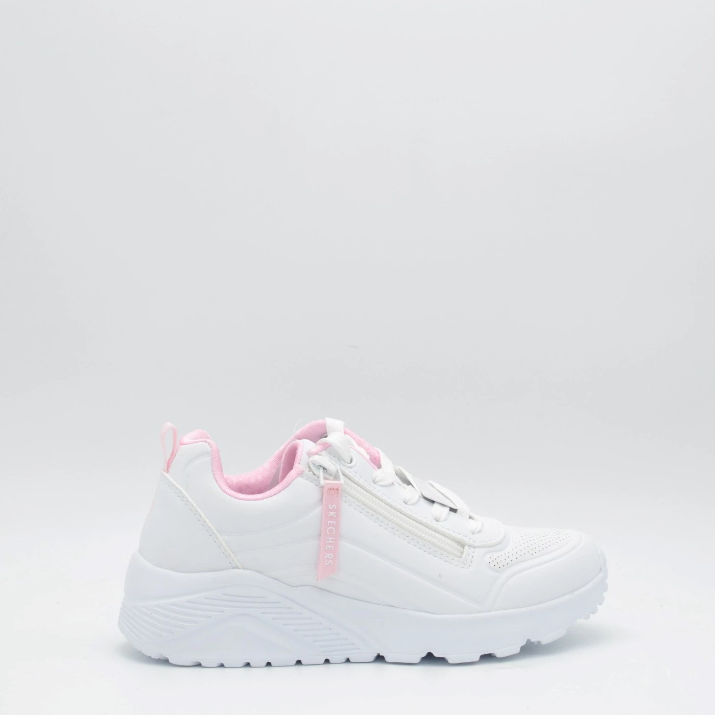 Skechers 310387L uno lite sneakers bianca con zip