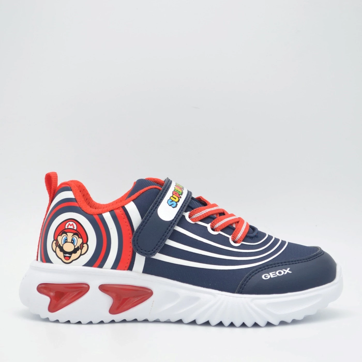 GEOX J55DZB Sneakers Supermario con luci e velcro