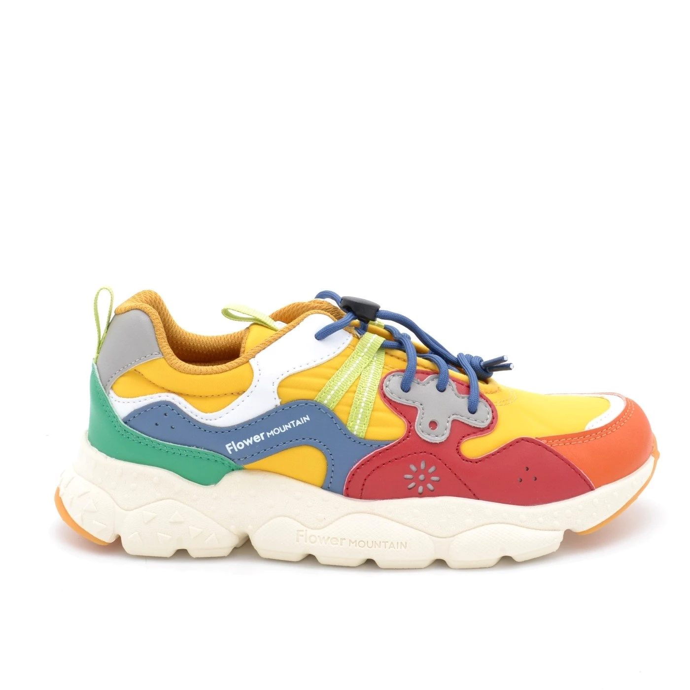 Flower Mountain Yamano 3 sneakers bambini in tessuto giallo