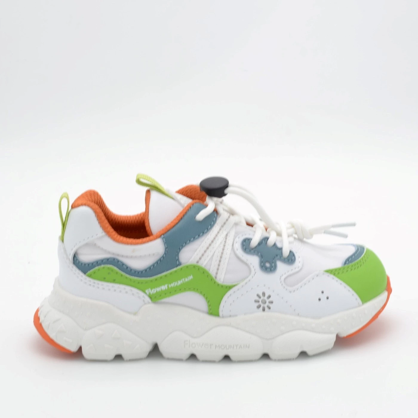 Flower Mountain Yamano 3 sneakers bambini in tessuto bianco