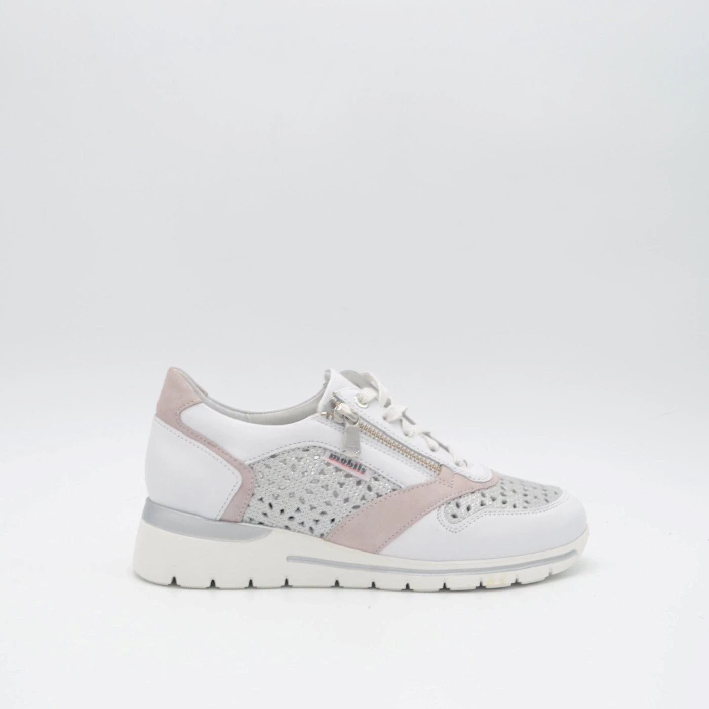 Mephisto EREEN PERF sneakers donna stringate pelle forata bianco