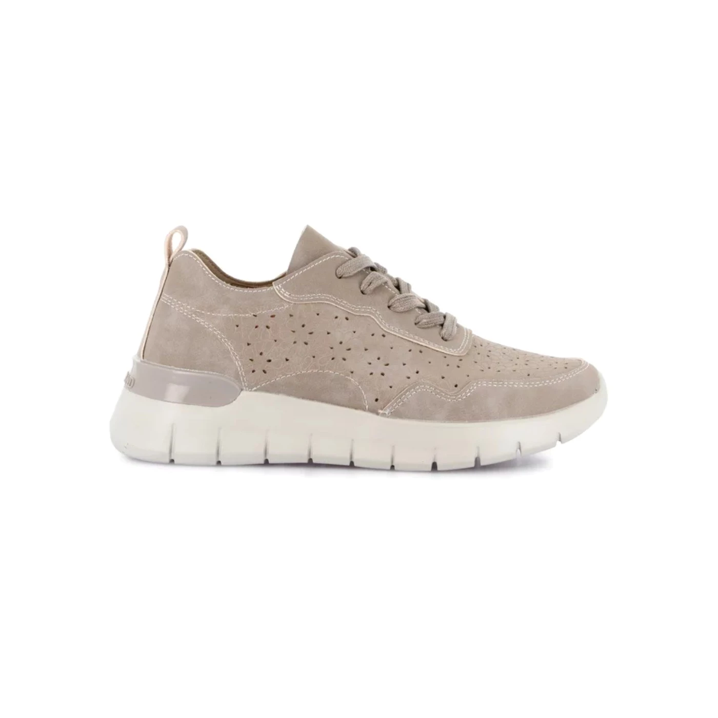 Grunland SC0195 linea confort sneakers traforata beige