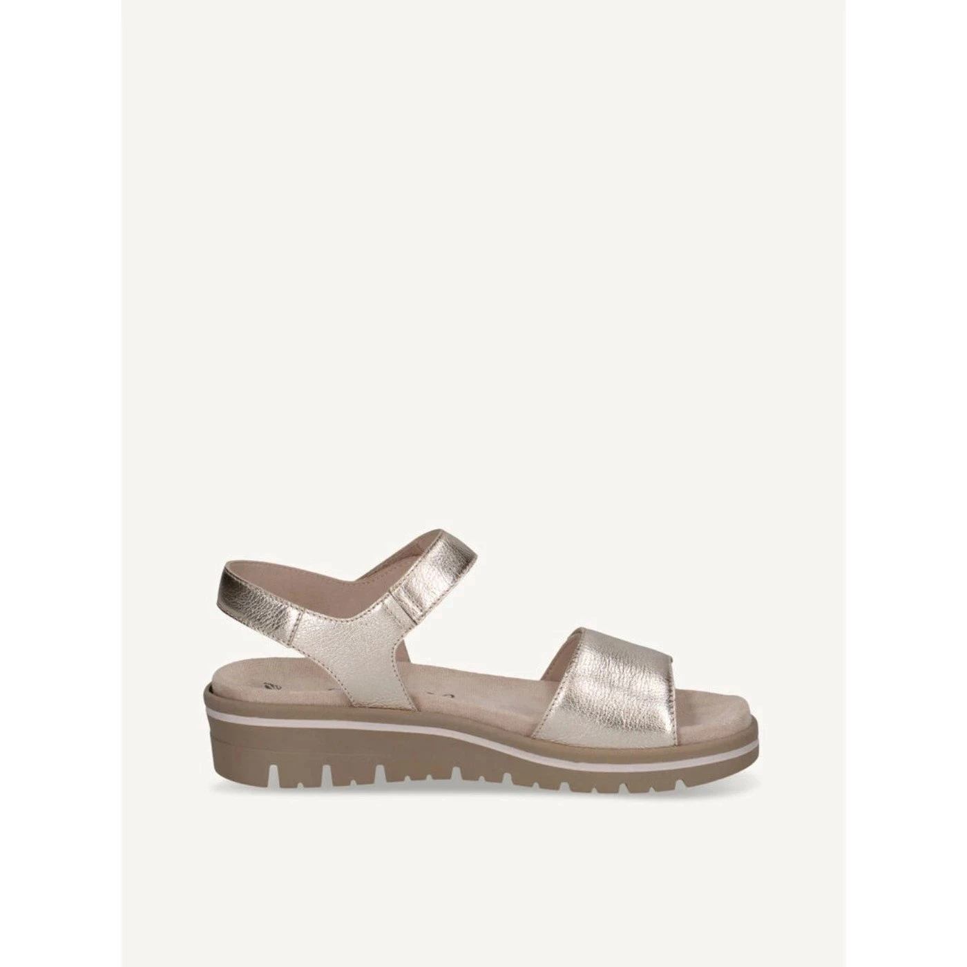Caprice 28712 sandalo donna pelle platino plantare estraibile