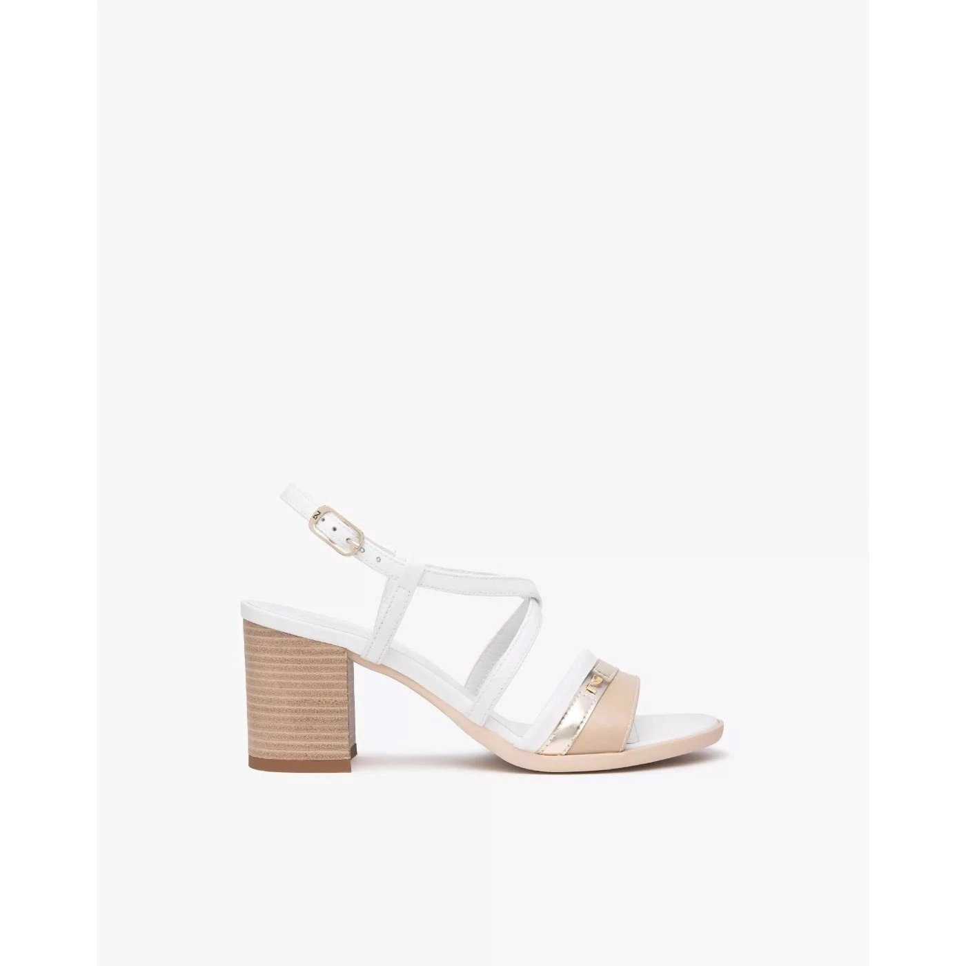 Nero Giardini E513441D sandalo donna bianco tacco 7 cm