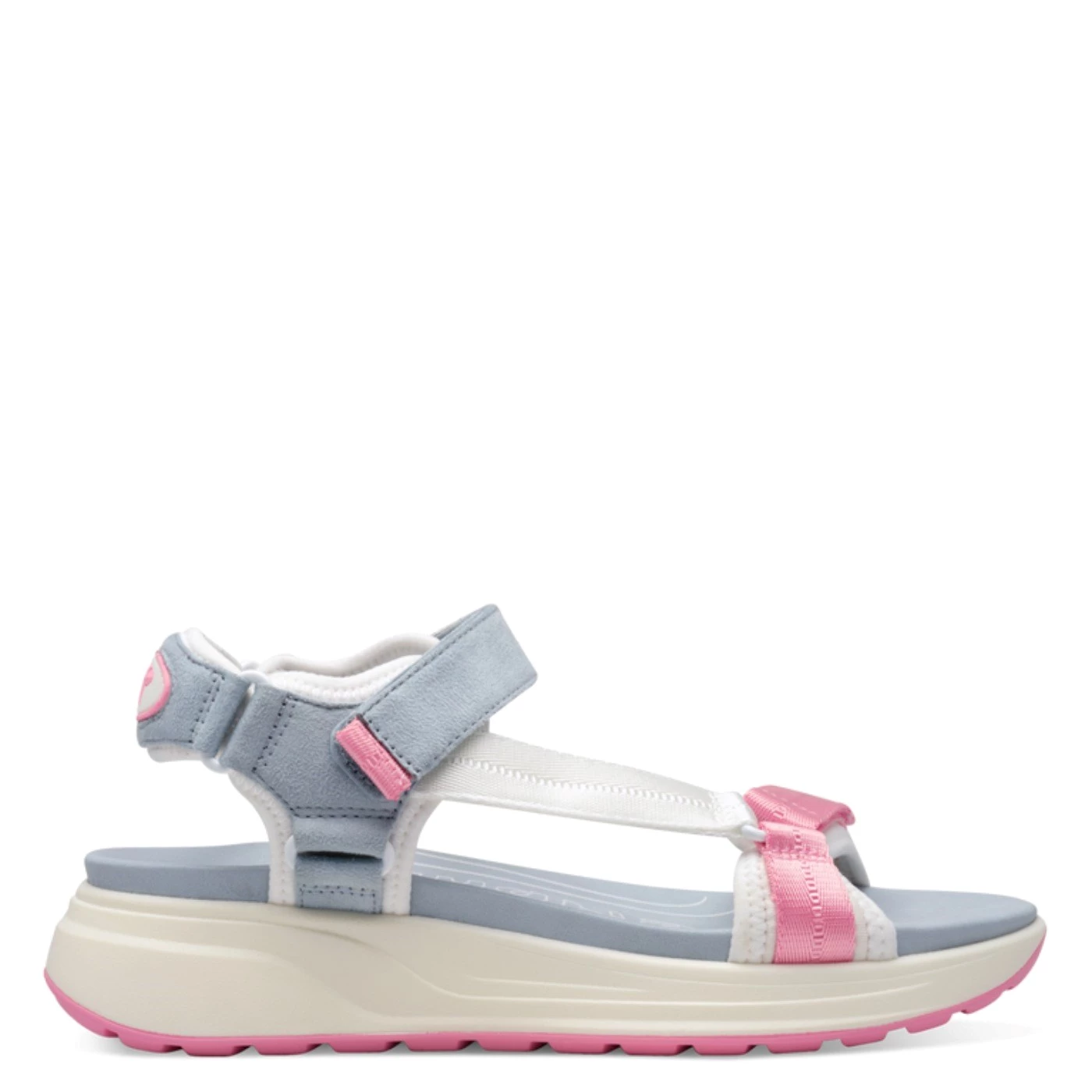 Tamaris 28713 sandalo donna doppio velcro celeste rosa