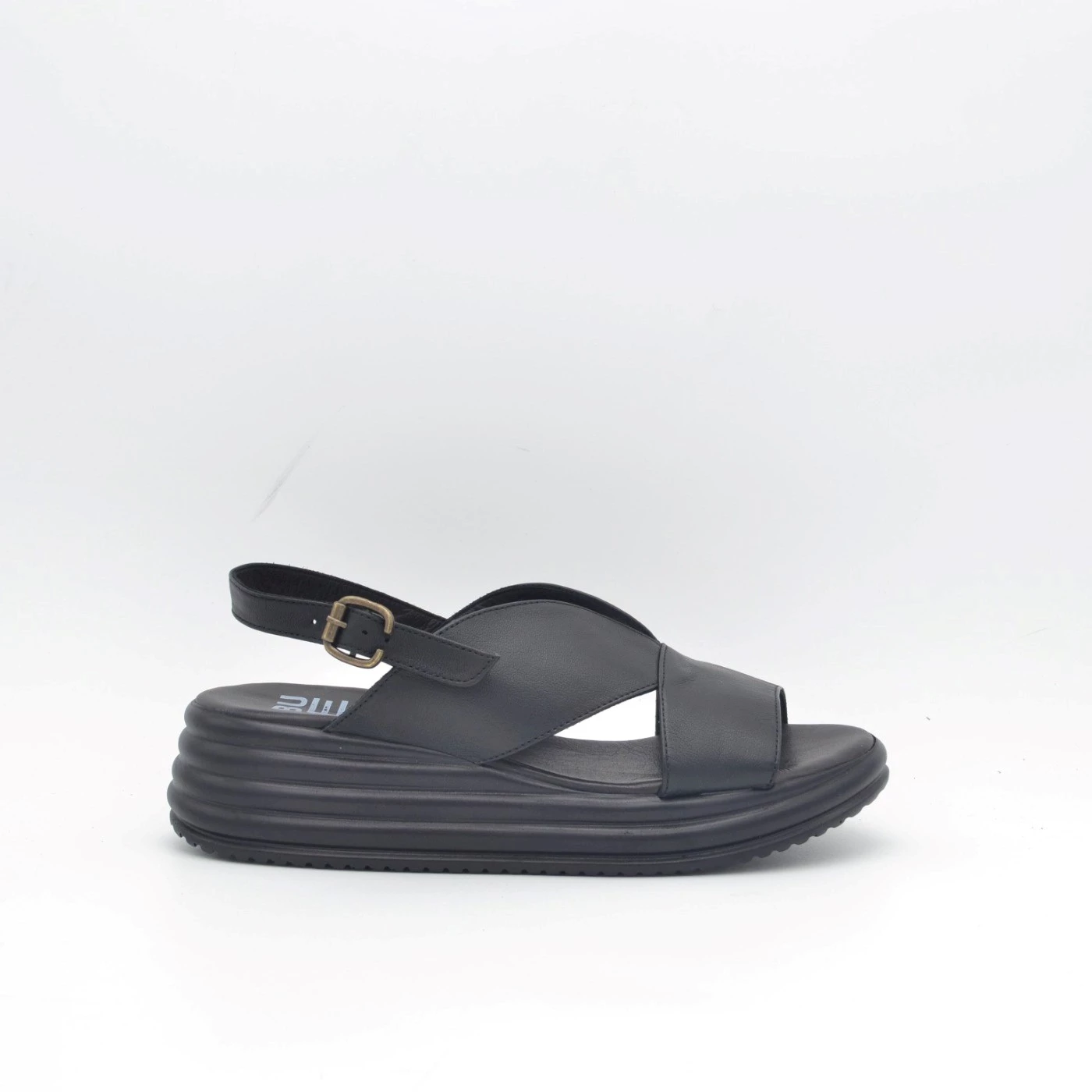 Bueno WE3202 sandalo donna fusbet in pelle nero