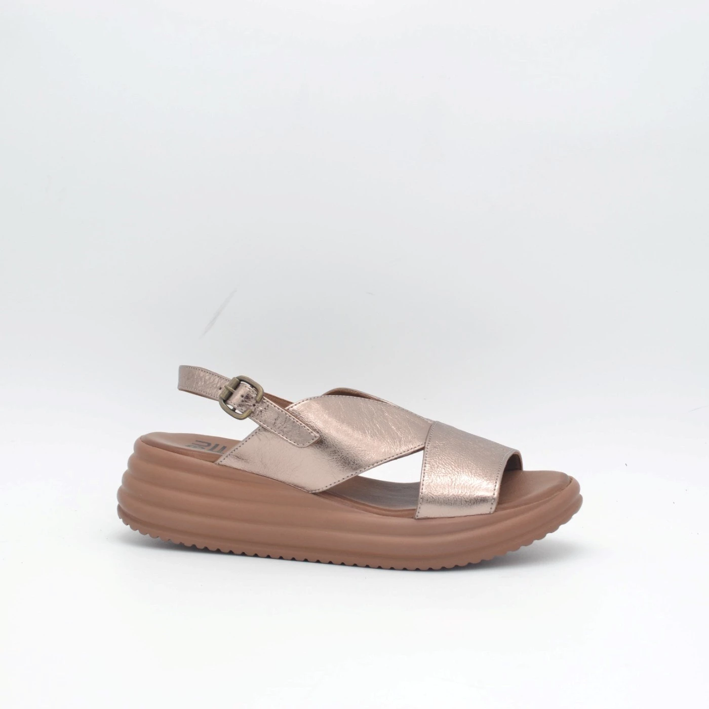 Bueno WE3202 sandalo donna fusbet in pelle bronzo