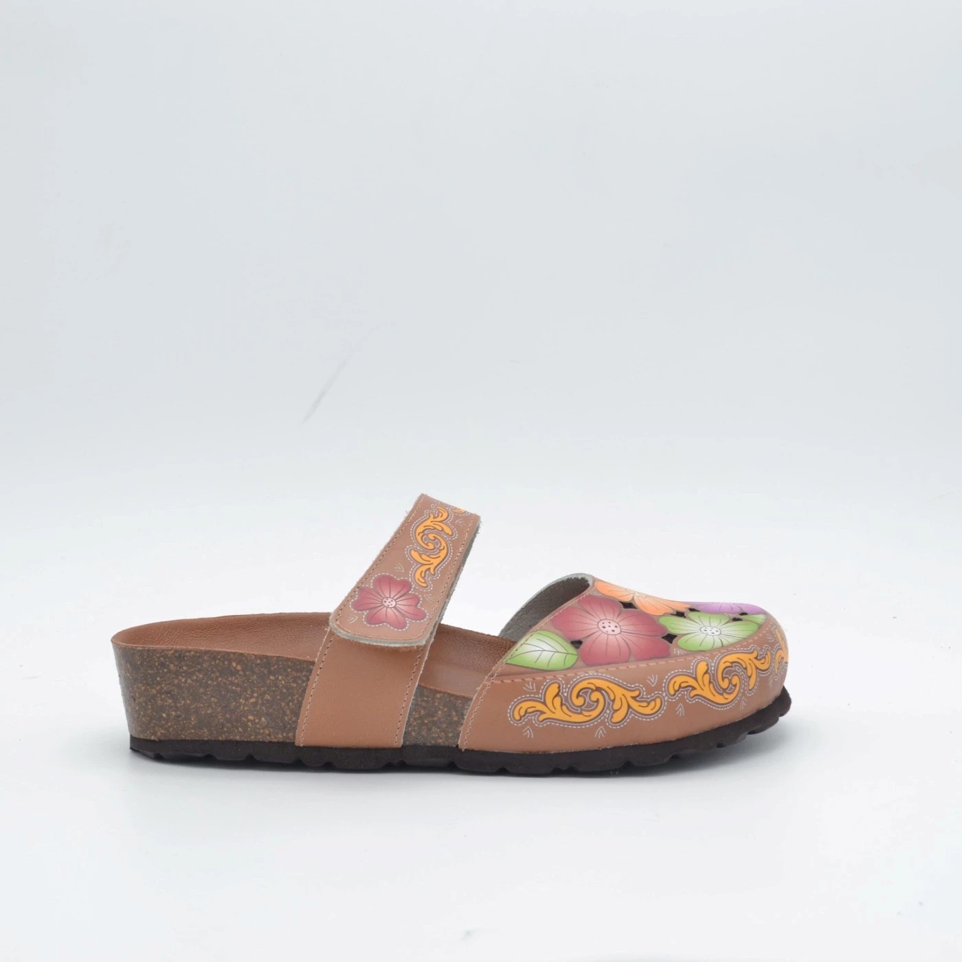 Grunland CB0785 Left ciabatta sabot zeppa sughero multicolor
