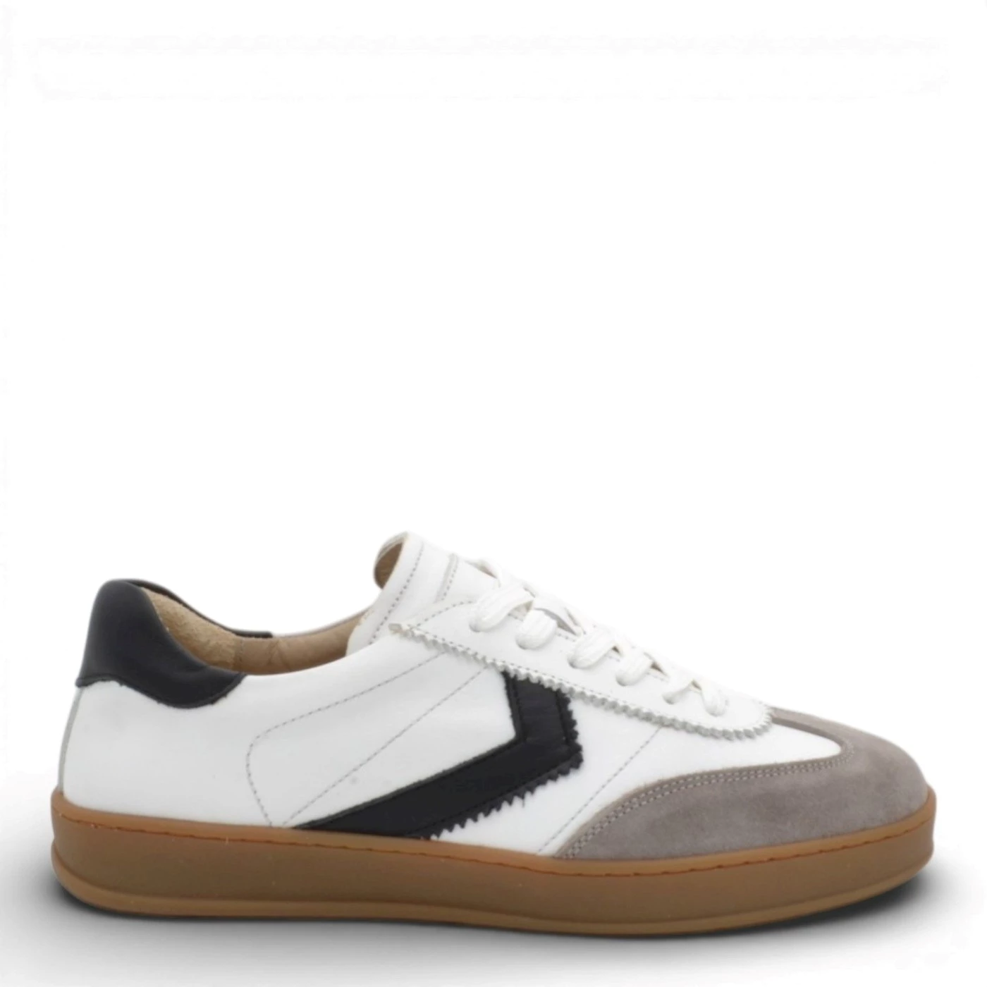Step 261072 sneakers donna in pelle bianco e camoscio tortora