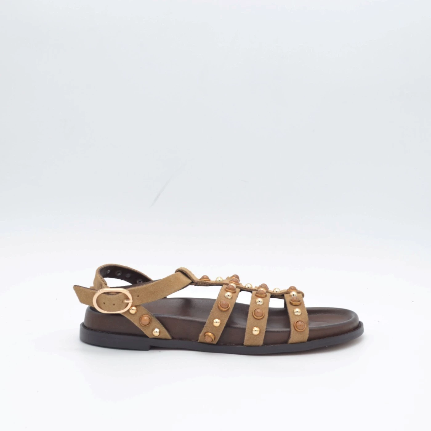 Inuovo D51002 sandalo piano donna schiava beige