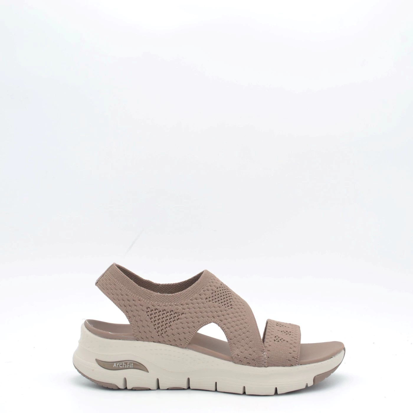 Skechers 119458 arc fit sandalo due fasce beige tortora