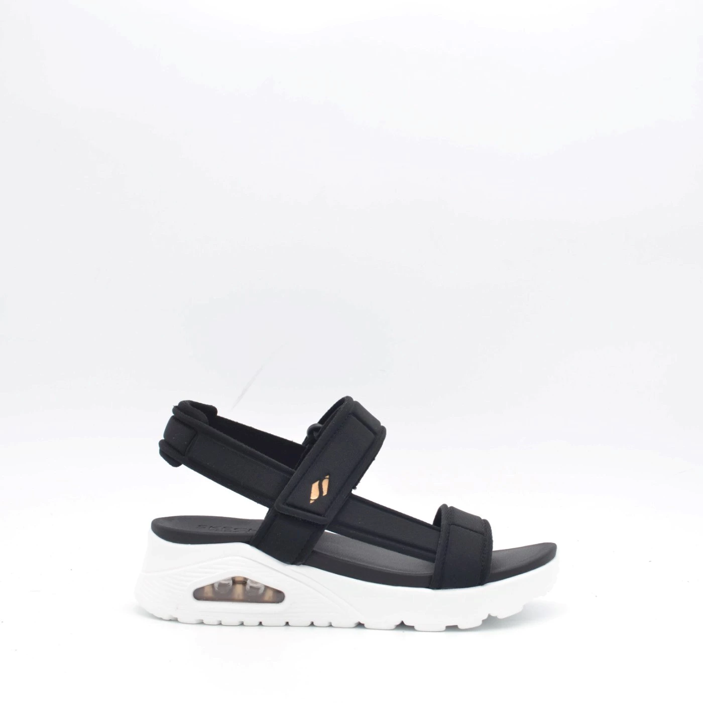Skechers 119813 uno summer sandalo due fasce nero