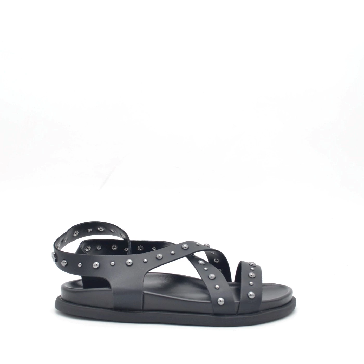 Cult T282 sandalo donna nero con borchie
