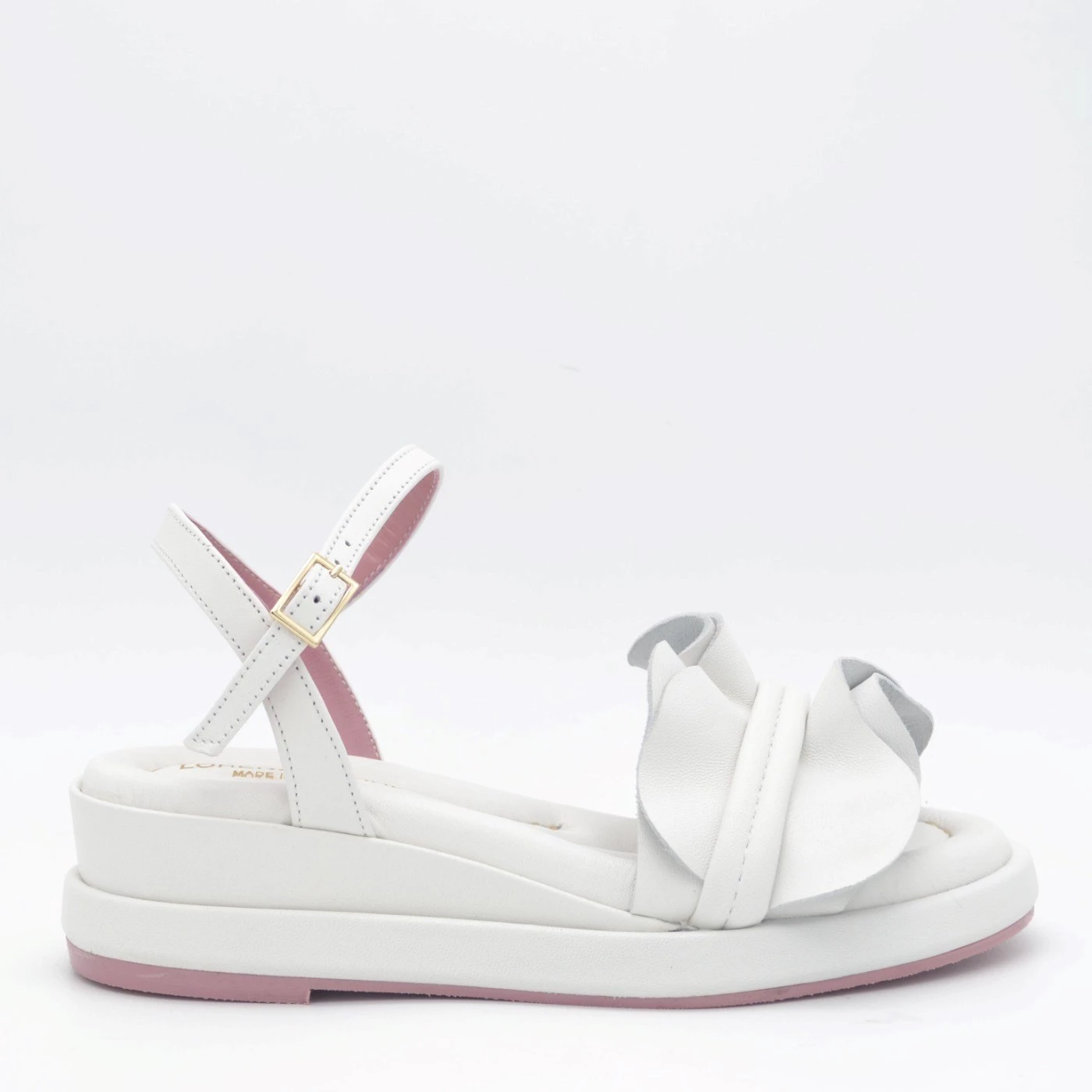 Lorenzo Mari PETUNIA 01 sandalo donna in pelle bianco