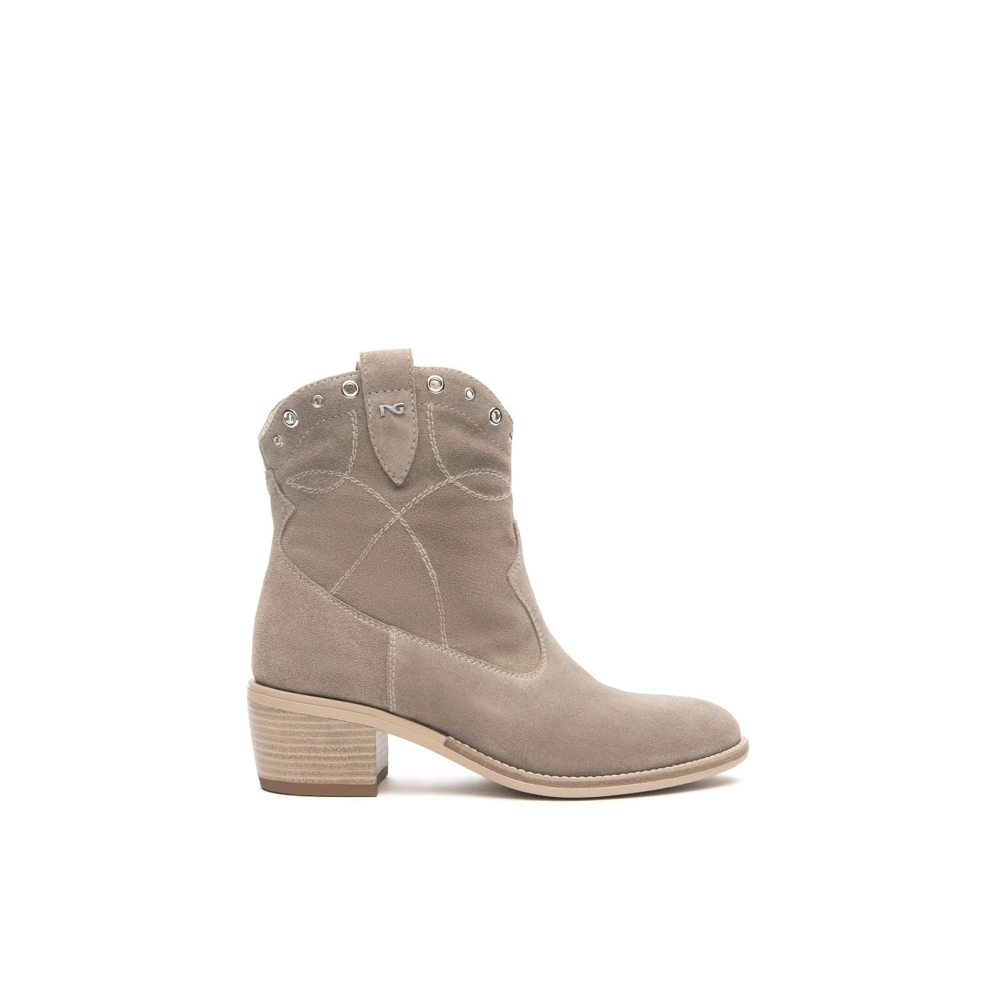 Nero Giardini  E512705D stivaletti texani donna camoscio beige