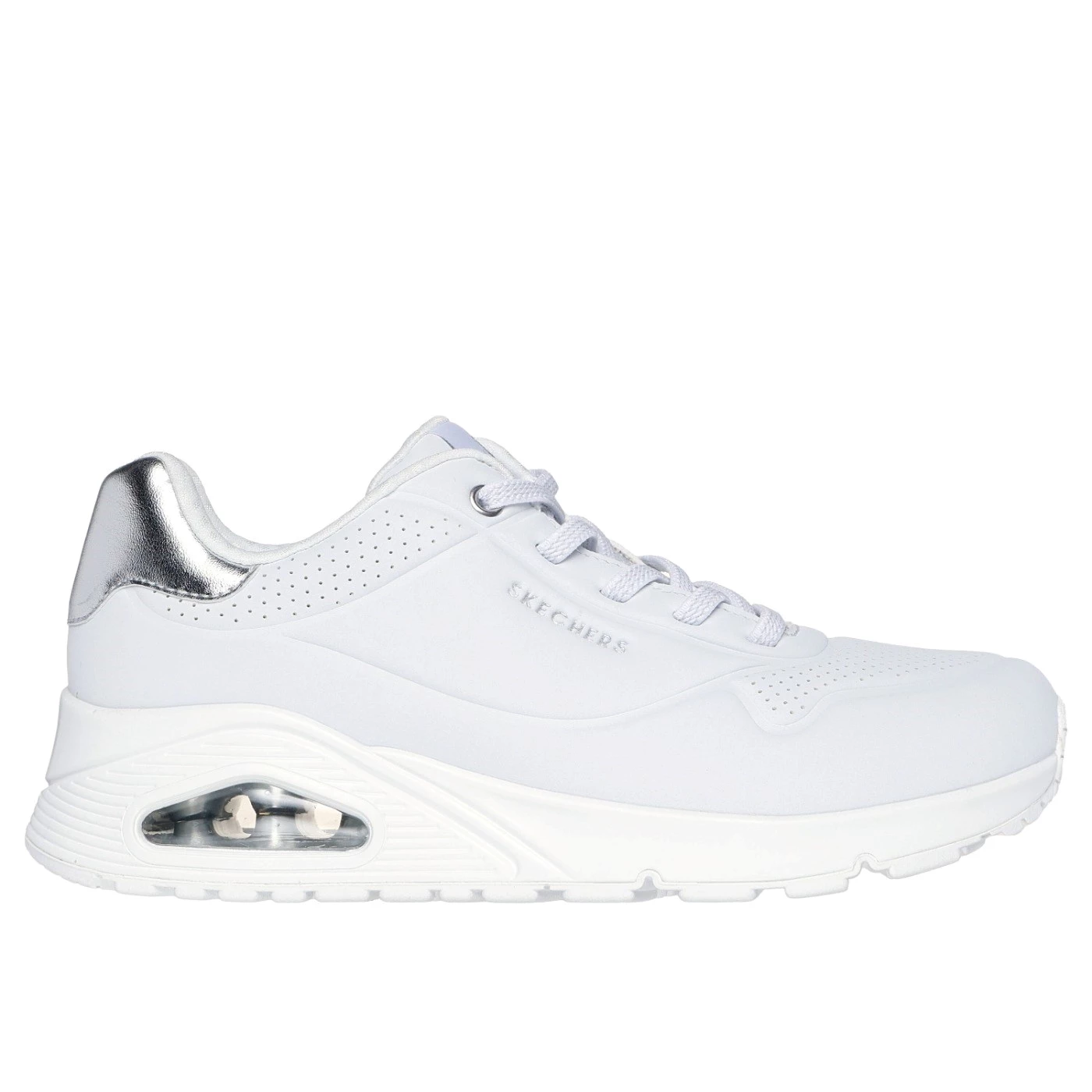 Skechers 155196 uno shimmer away sneakers bianco