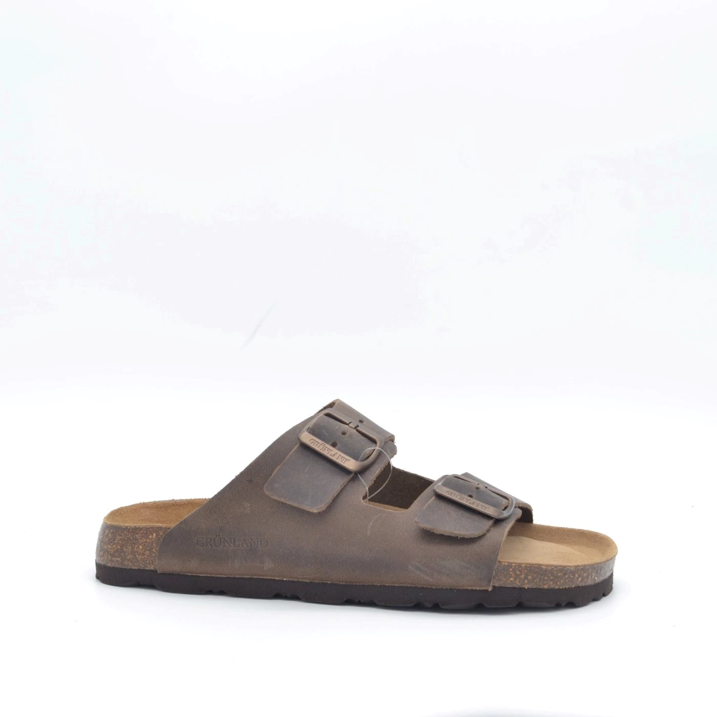 Grunland CB 1631 Bobo sandalo ciabatta uomo doppia fibbia marron