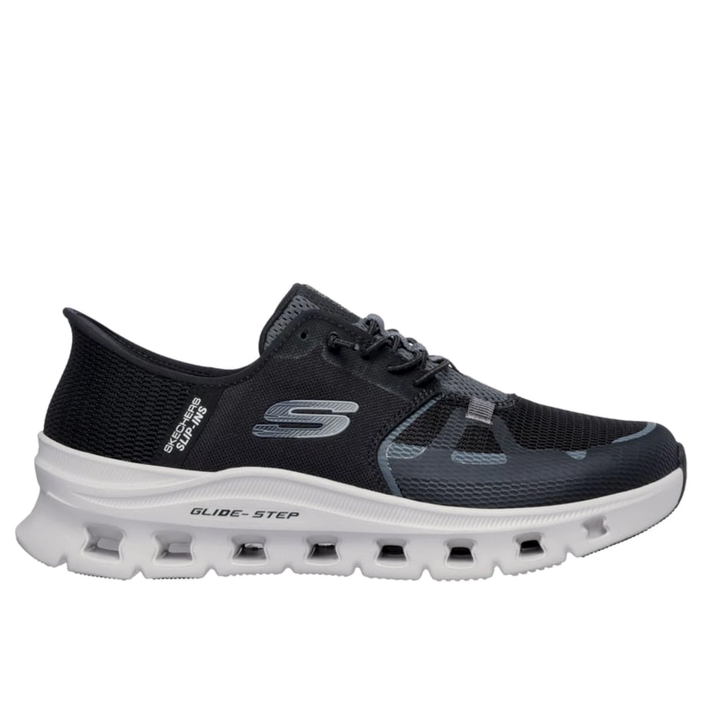 Skechers 232930 Glide step scarpa uomo sportiva tessuto nero