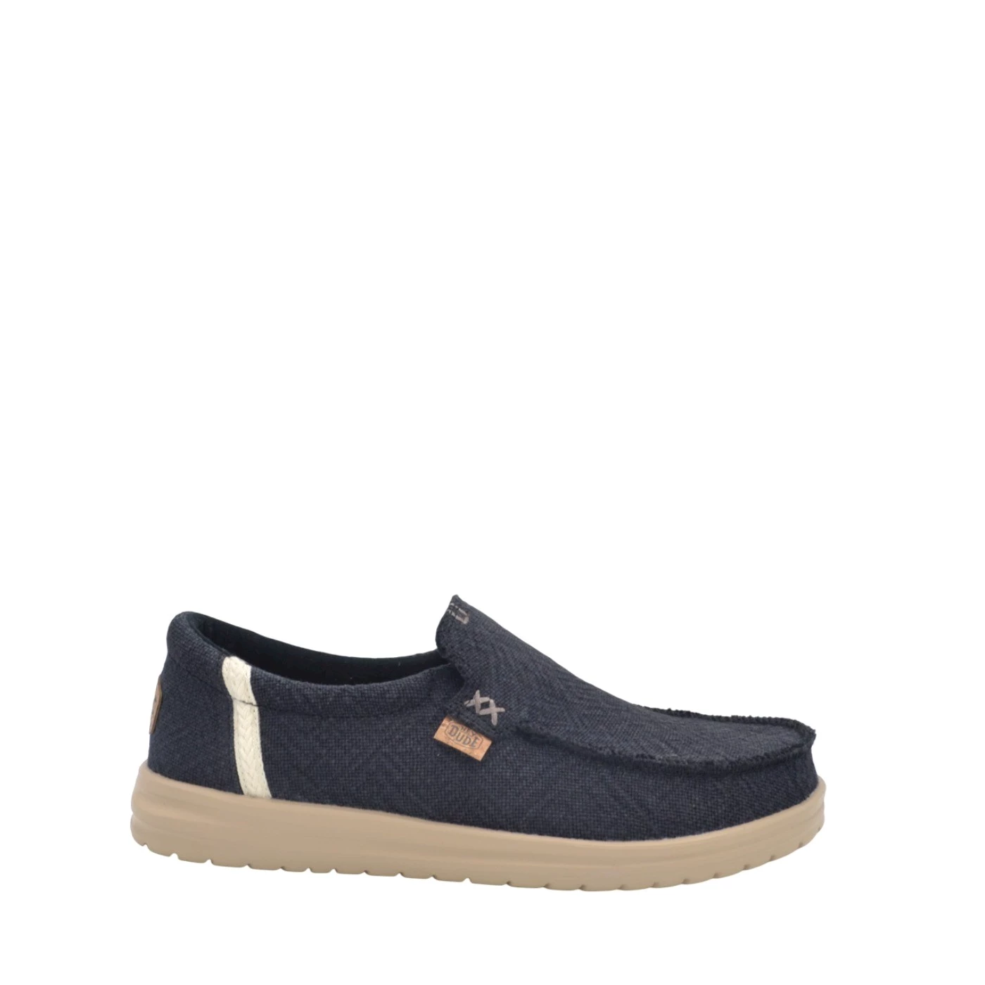 heyDUDE 43640 Mikka Jute mocassino uomo in tessuto nero