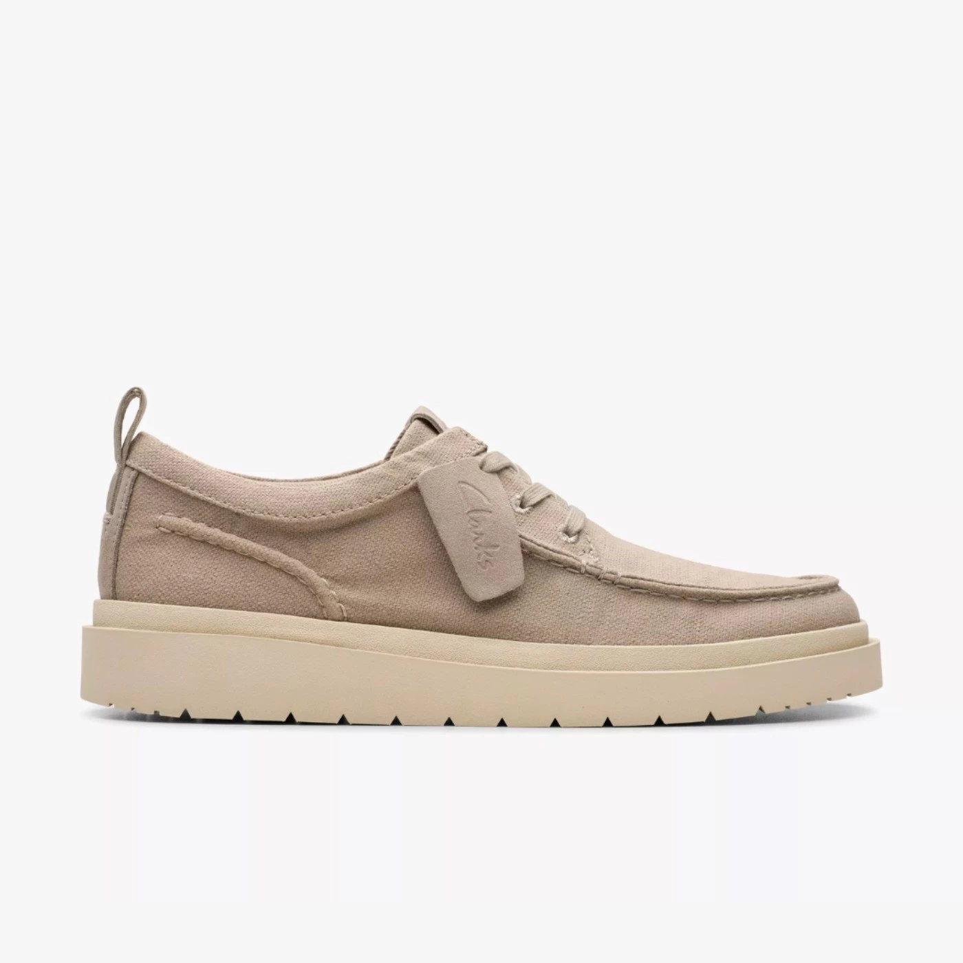 Clarks 26180867 POLDEN MOC stringate uomo in tessuto grigio