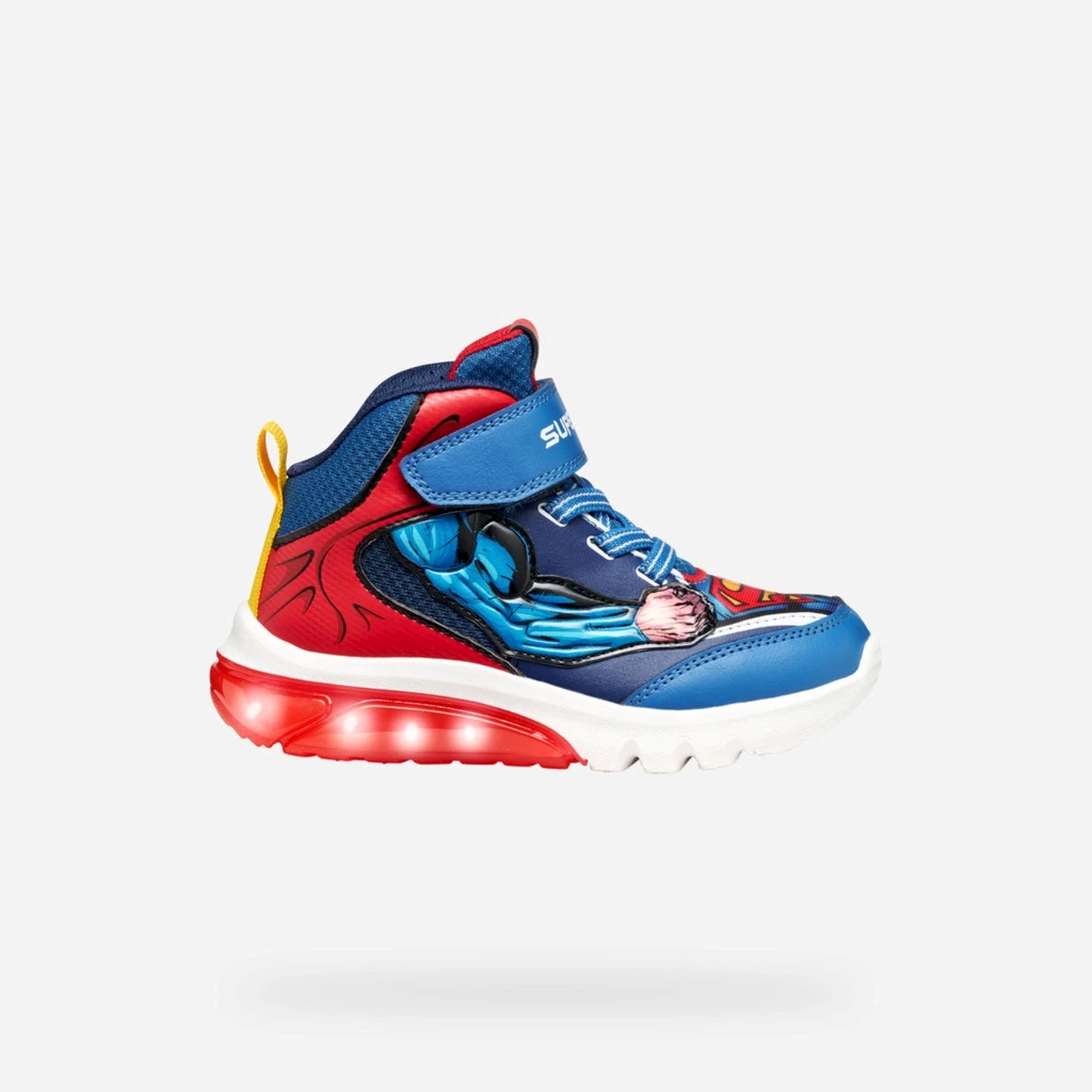 GEOX J56LBF Sneakers alta Superman con luci e velcro