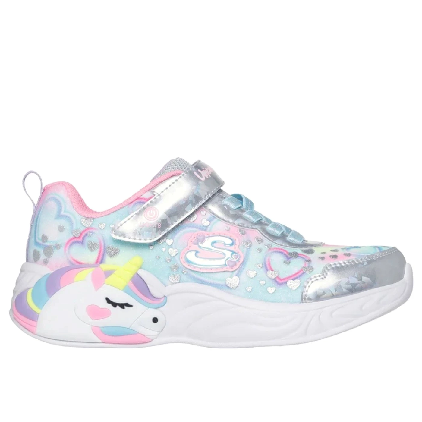 Skechers  303063L scarpa sportiva bambina tessuto con luci