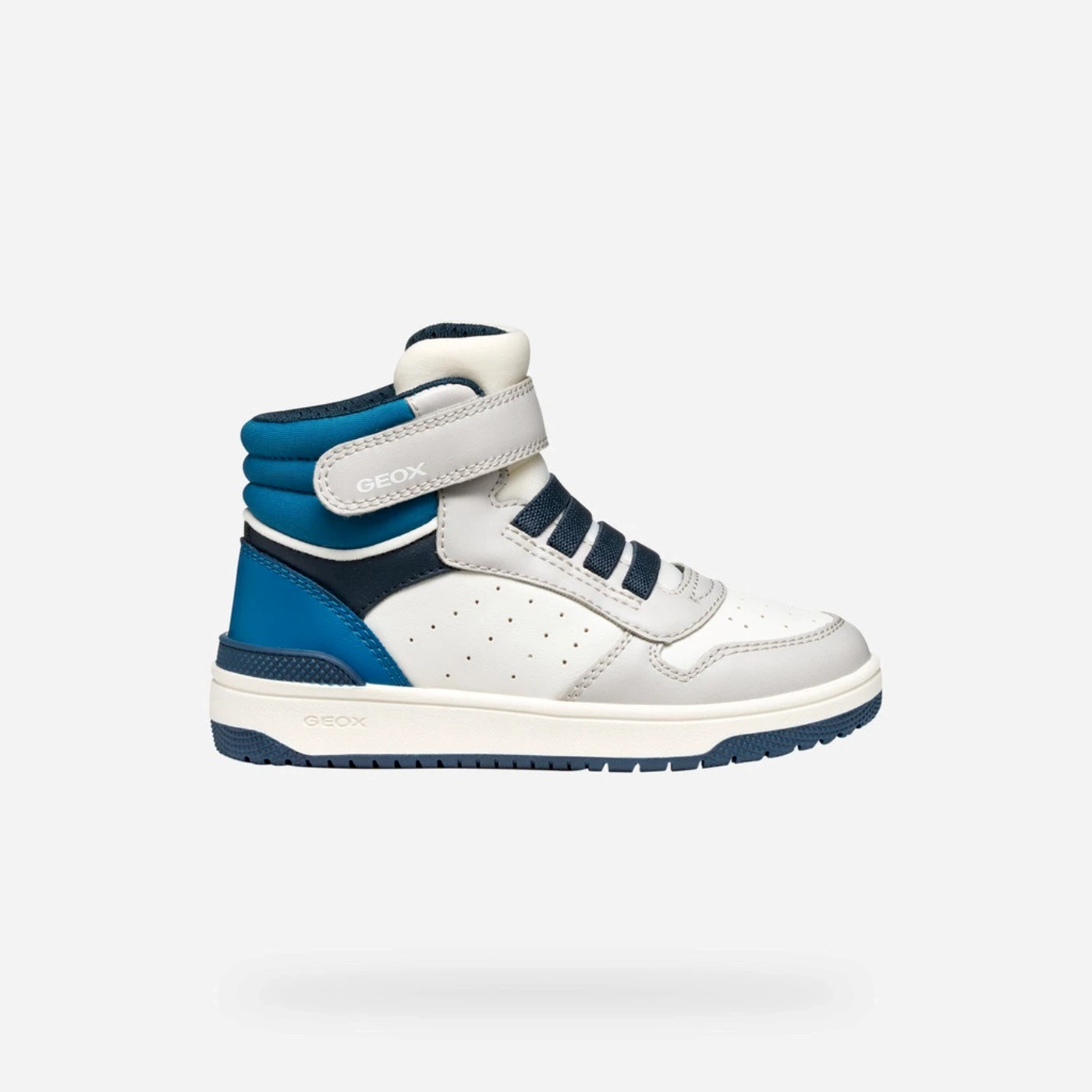 GEOX J46LQB washiba sneakers alta bianco grigio