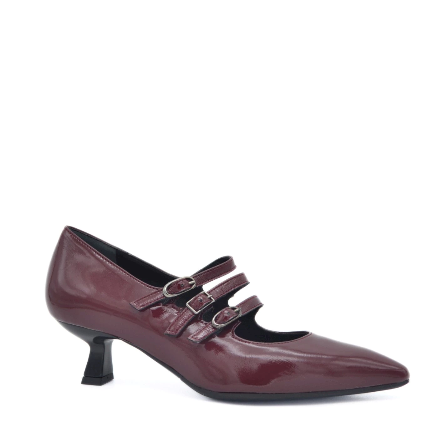 Melluso E5201 decolletè con cintini in pelle bordò tacco 5 cm