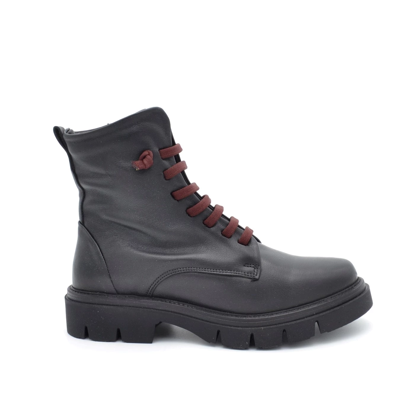 Bueno F1604 stivaletti anfibi in pelle nero