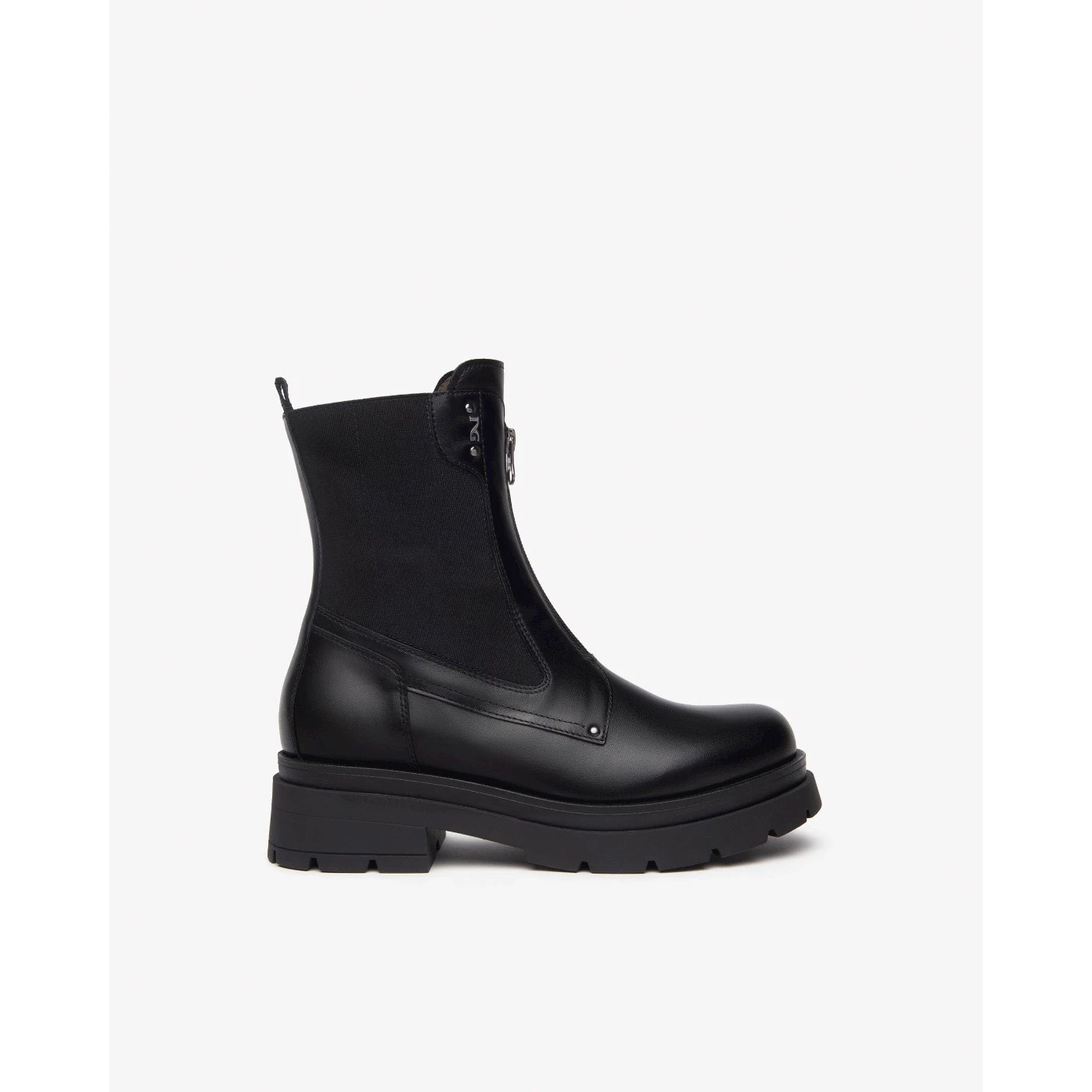 Nero giardini I514780D stivaletti chelsea boot in pelle nero zip