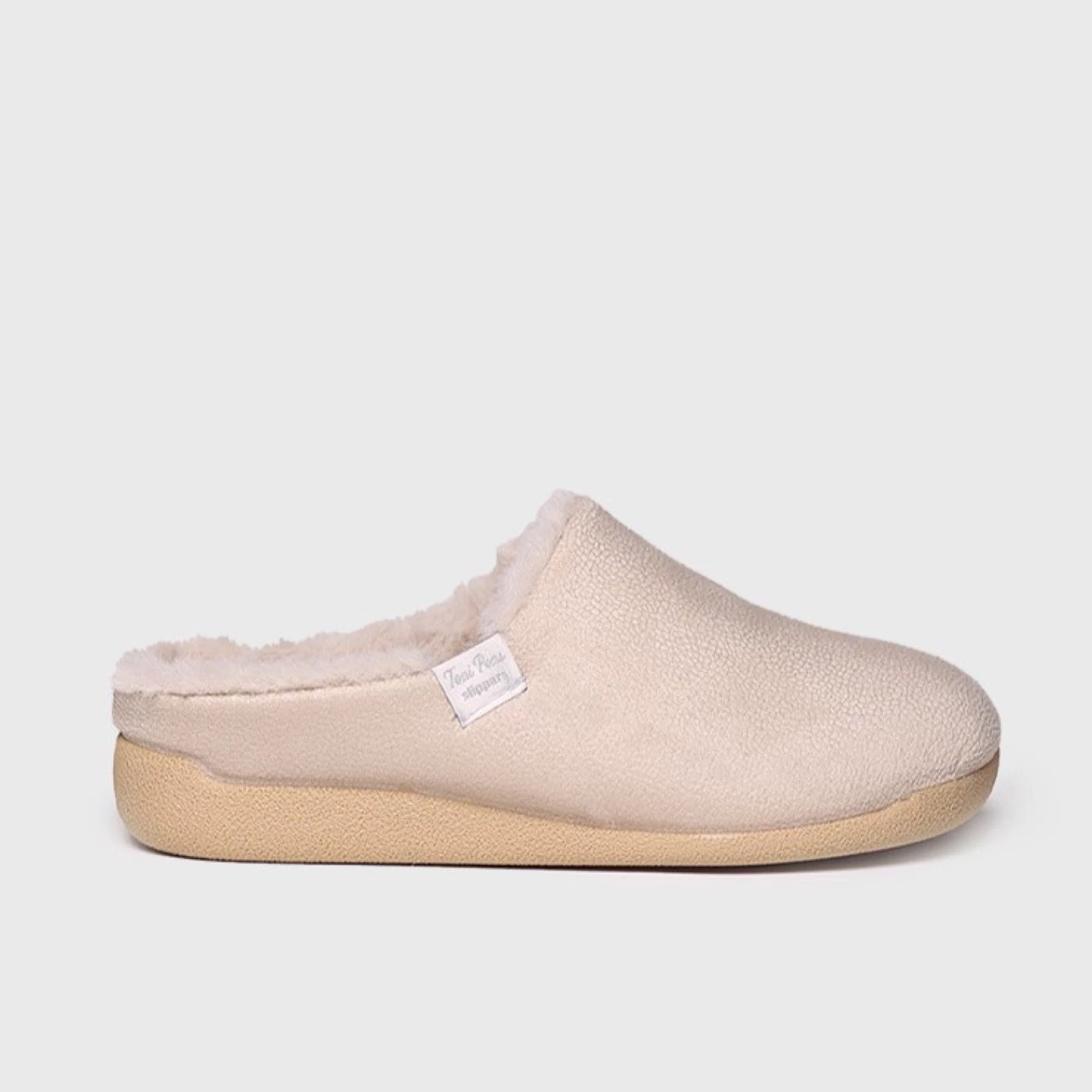 Toni Pons MOSUL-BD ciabatte in tessuto beige con pelliccia