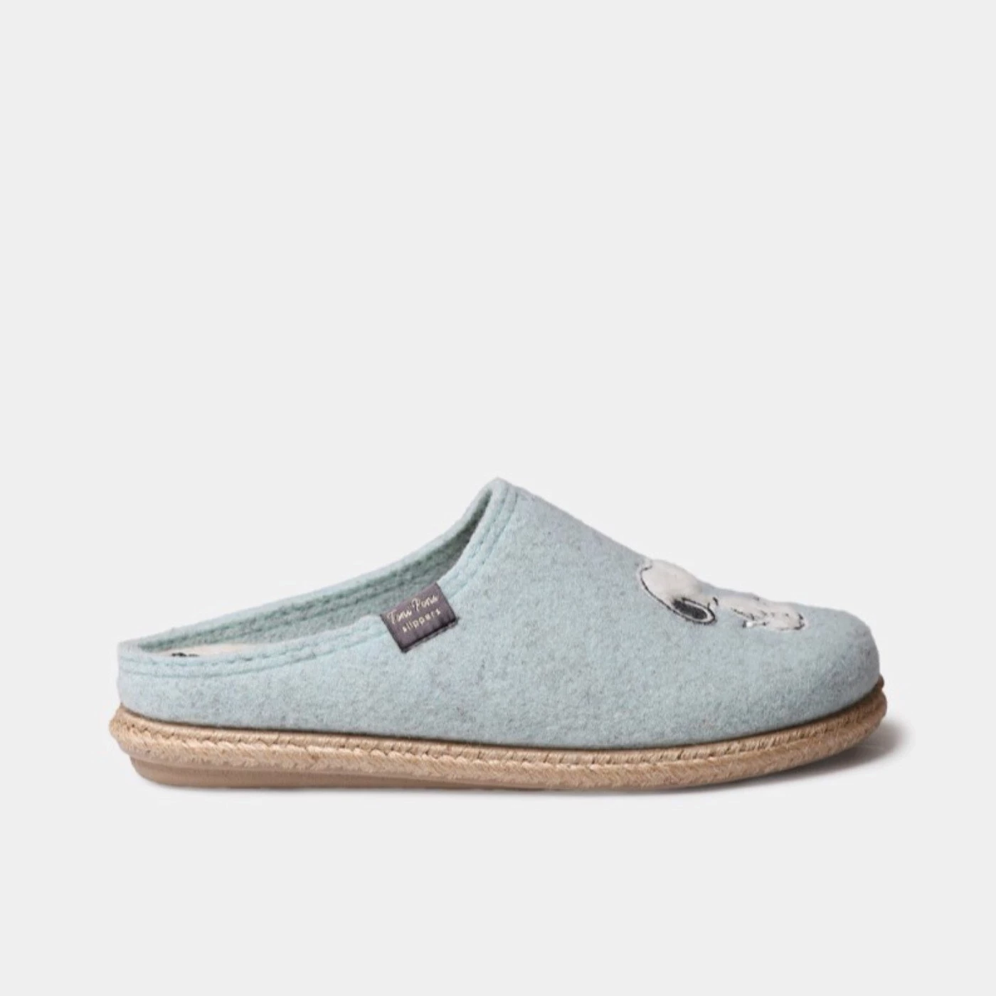 Toni Pons Snoopy ciabatte in feltro di lana celeste