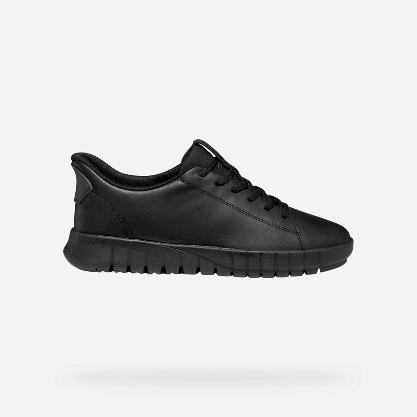 Geox D567SA Flextride sneakers donna in pelle nero slip on