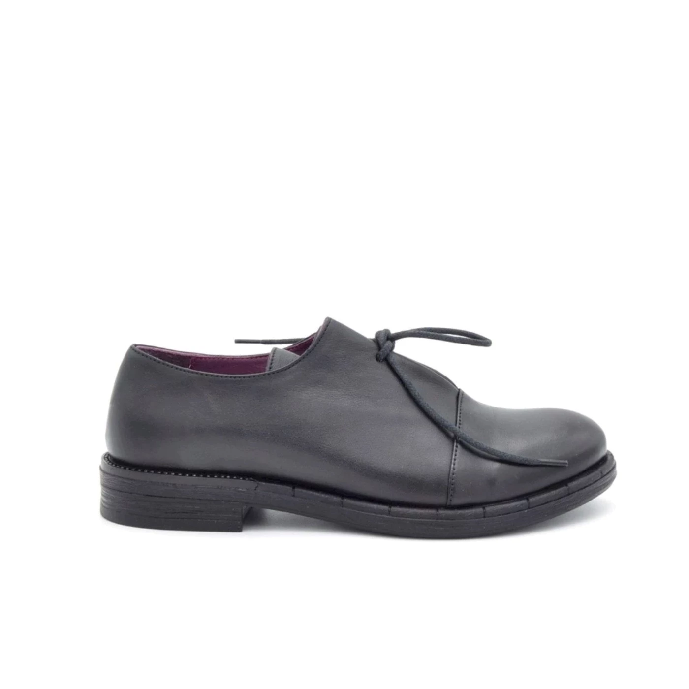 BUENO P2400 stringata donna in pelle nera