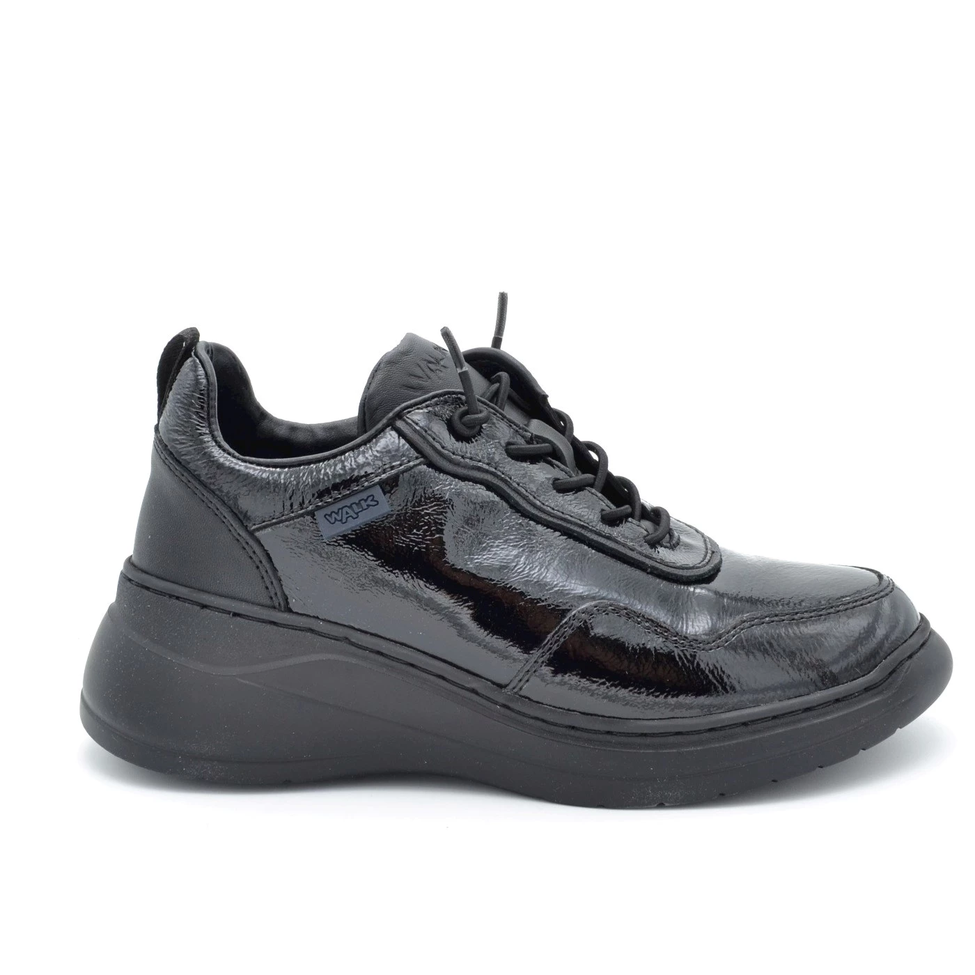 Melluso K55492 sneakers linea comfort pelle lucida nera