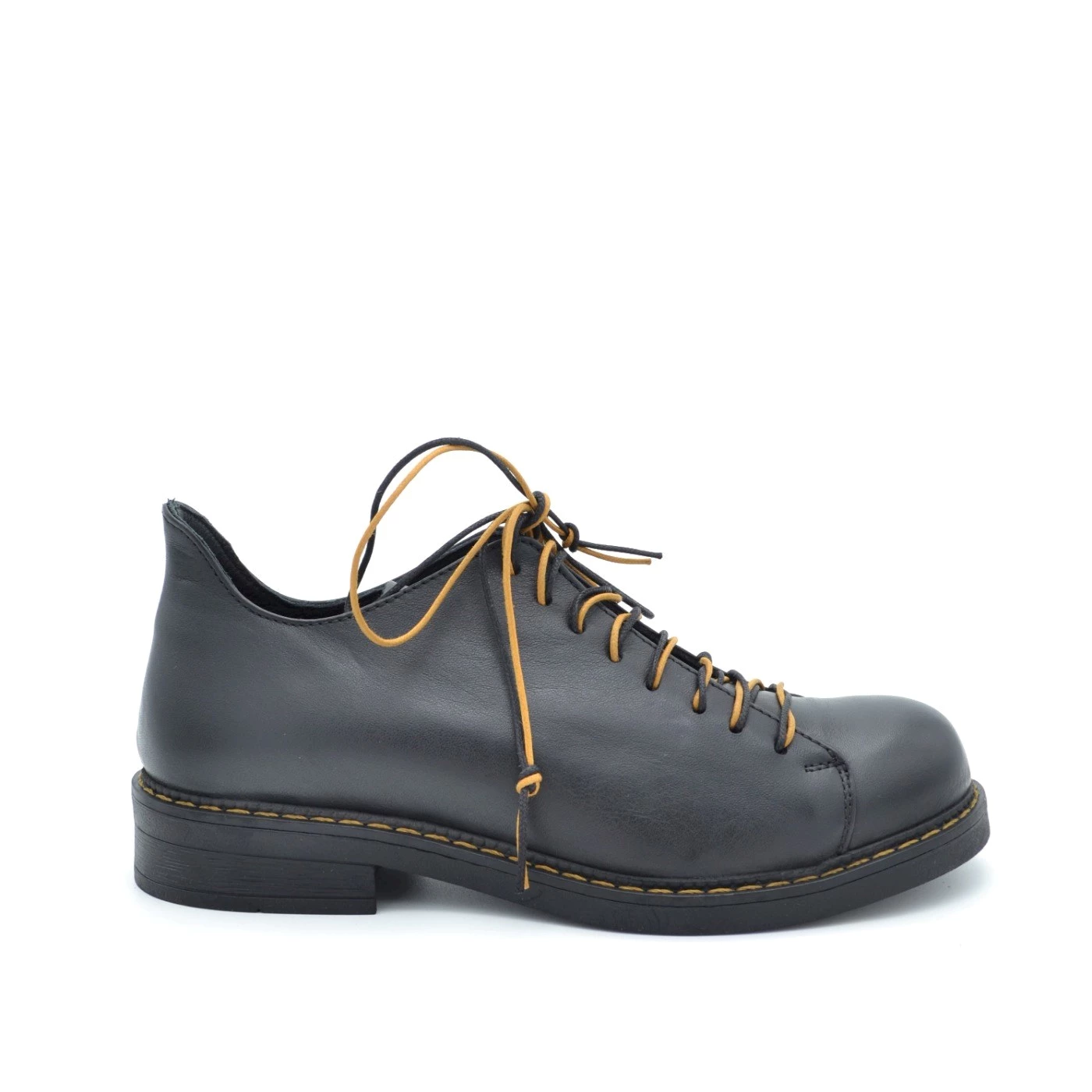 Step 730 stringate donna in pelle nero