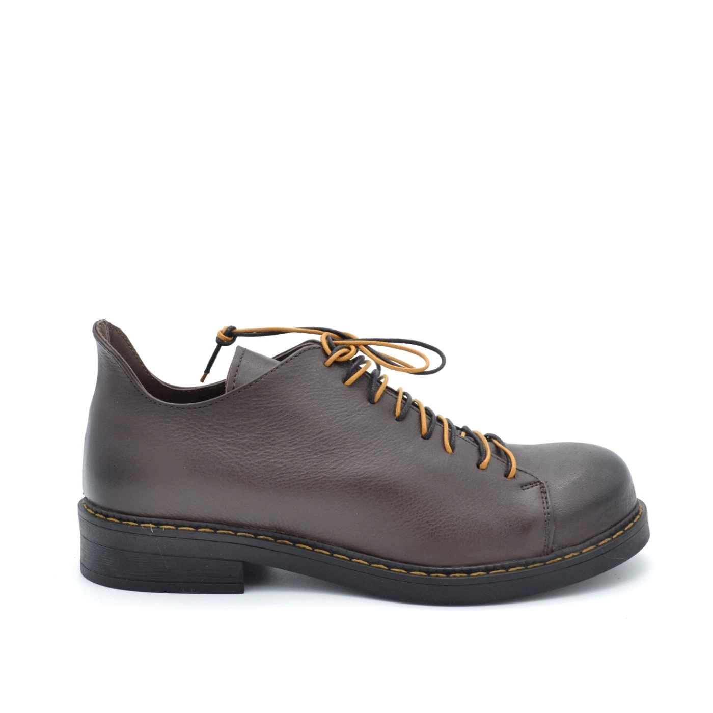 Step 730 stringate donna in pelle testa di moro