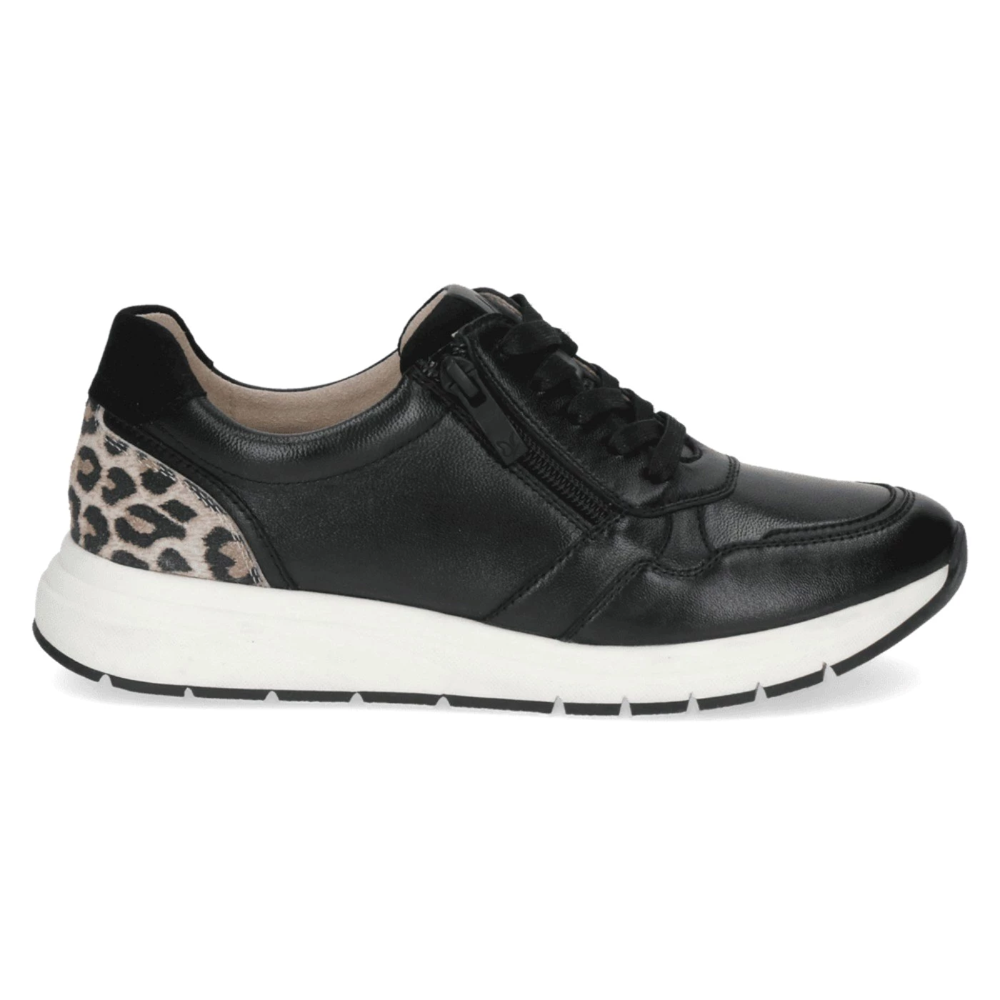 Caprice 23751 sneakers in pelle nero con zip